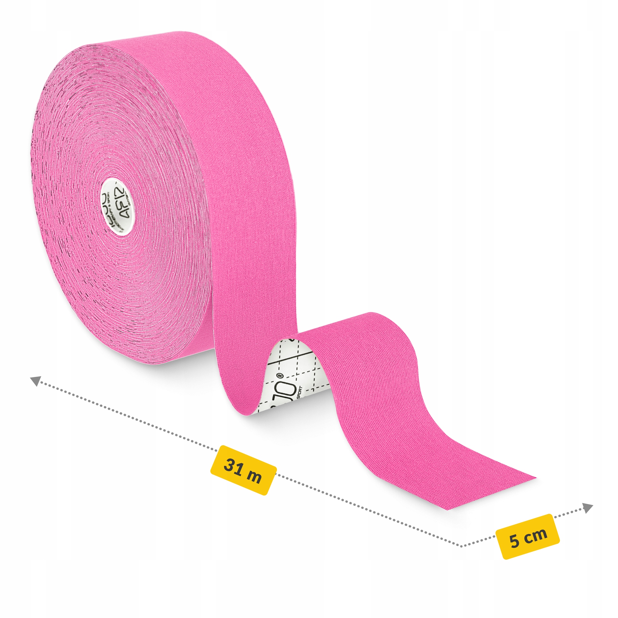 Стрічка кінезіологічна (кінезіо тейп) 4FIZJO 5 см x 31 м Pink (P-5905973405553) — мініатюра 6