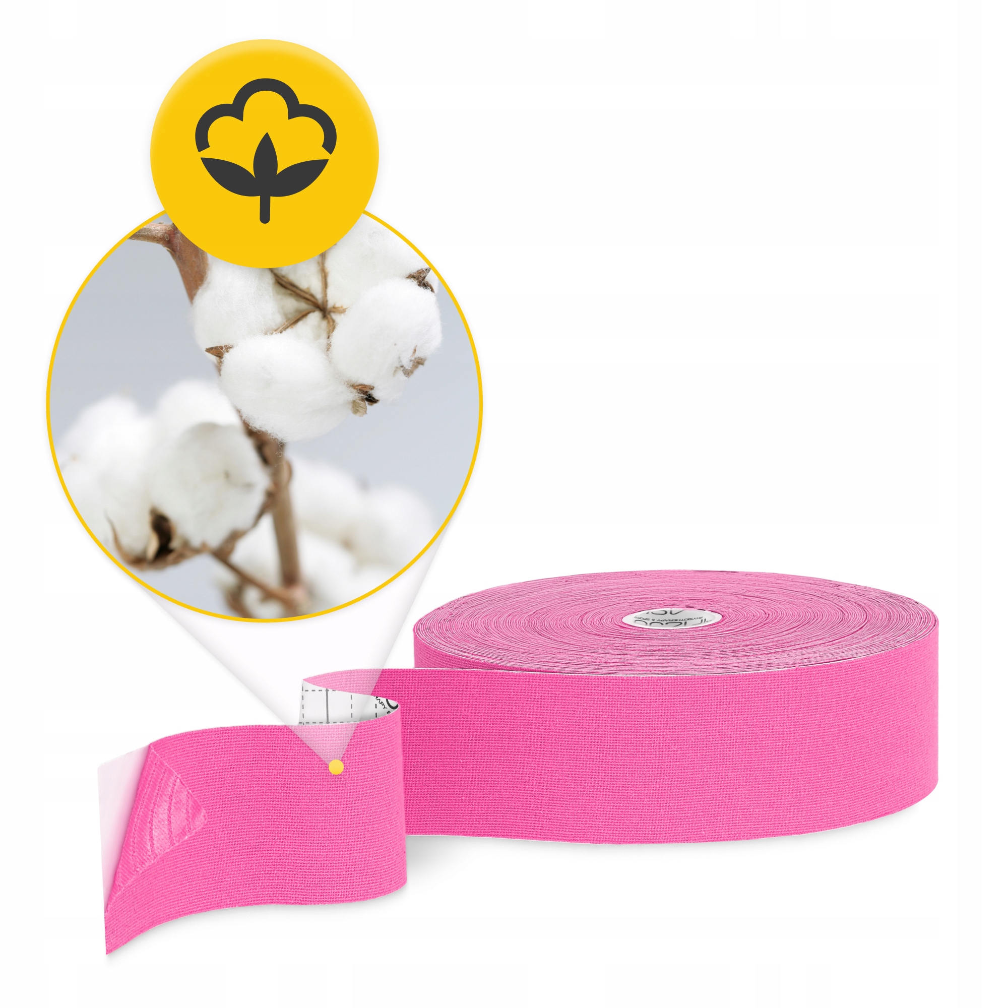 Стрічка кінезіологічна (кінезіо тейп) 4FIZJO 5 см x 31 м Pink (P-5905973405553) — мініатюра 10