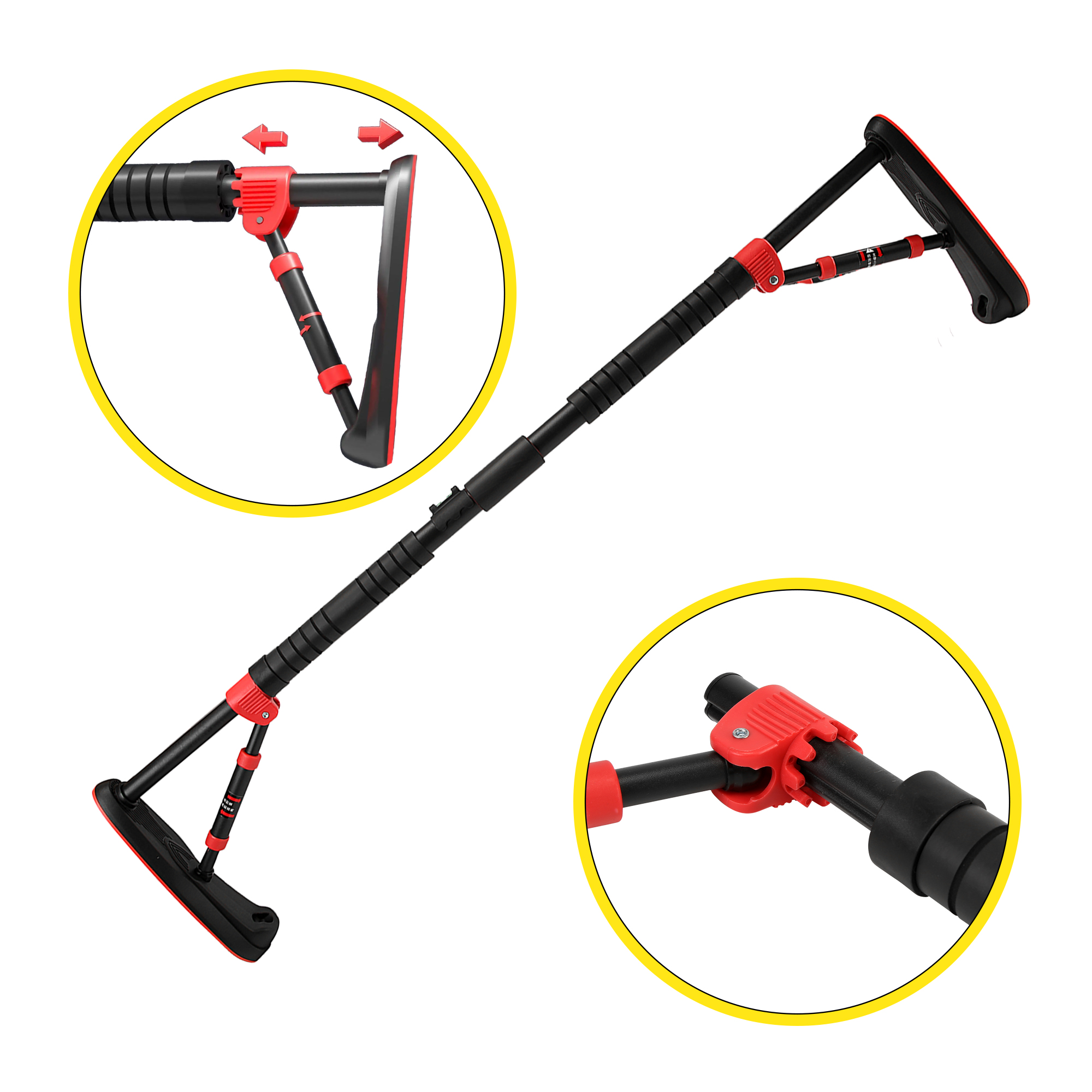 Турнік розсувний Cornix Elite 100-140 см XR-0291 Black/Red — мініатюра 8