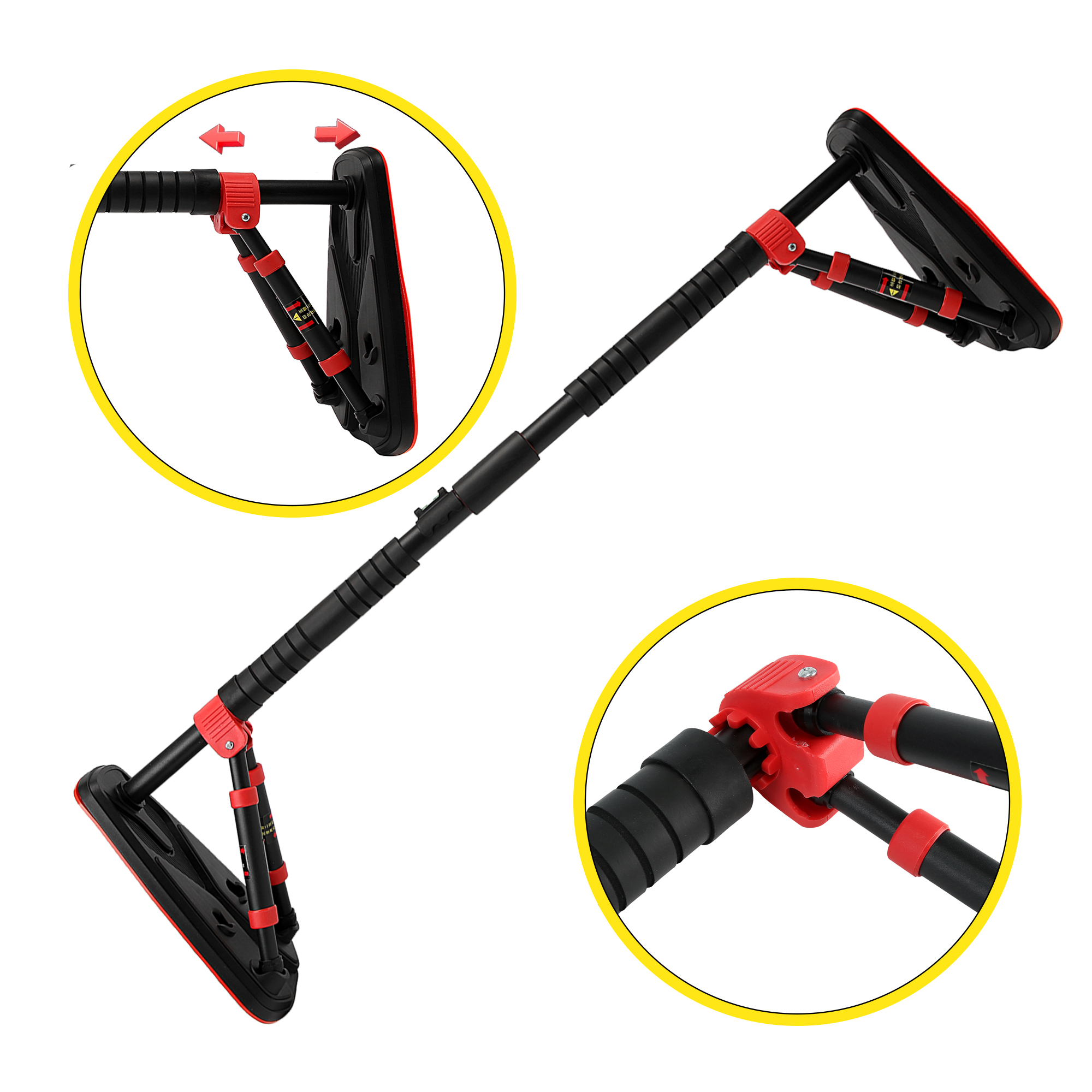 Турнік розсувний Cornix Elite+ 100-140 см XR-0295 Black/Red — мініатюра 8
