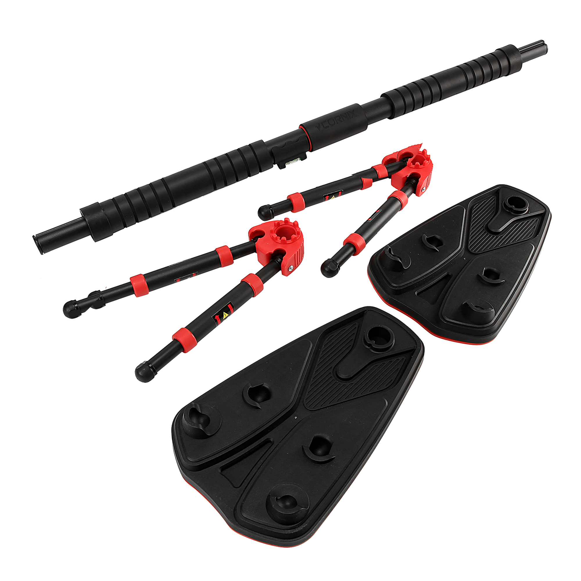 Турнік розсувний Cornix Elite+ 100-140 см XR-0295 Black/Red — мініатюра 7