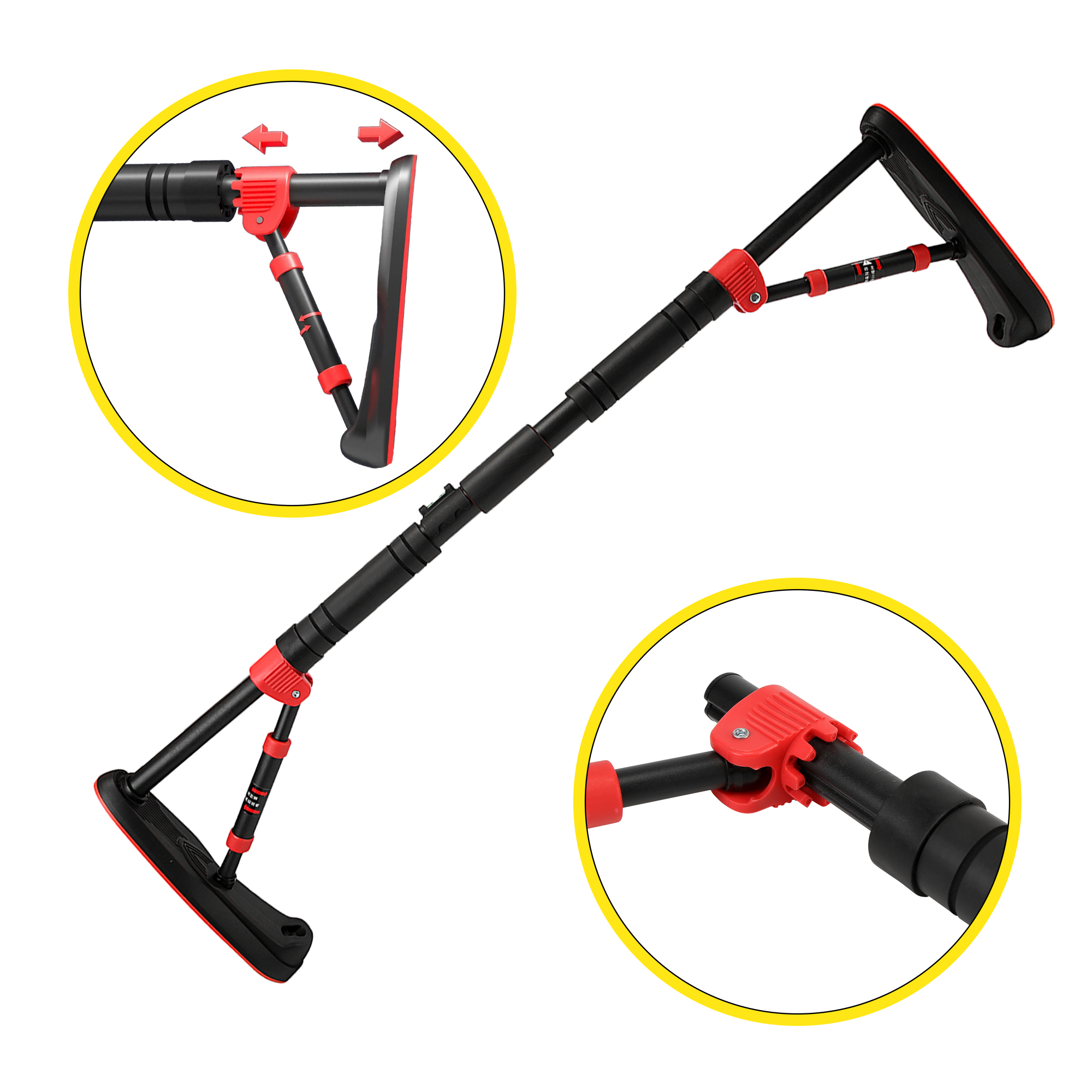 Турнік розсувний Cornix Elite 80-120 см XR-0290 Black/Red — мініатюра 7