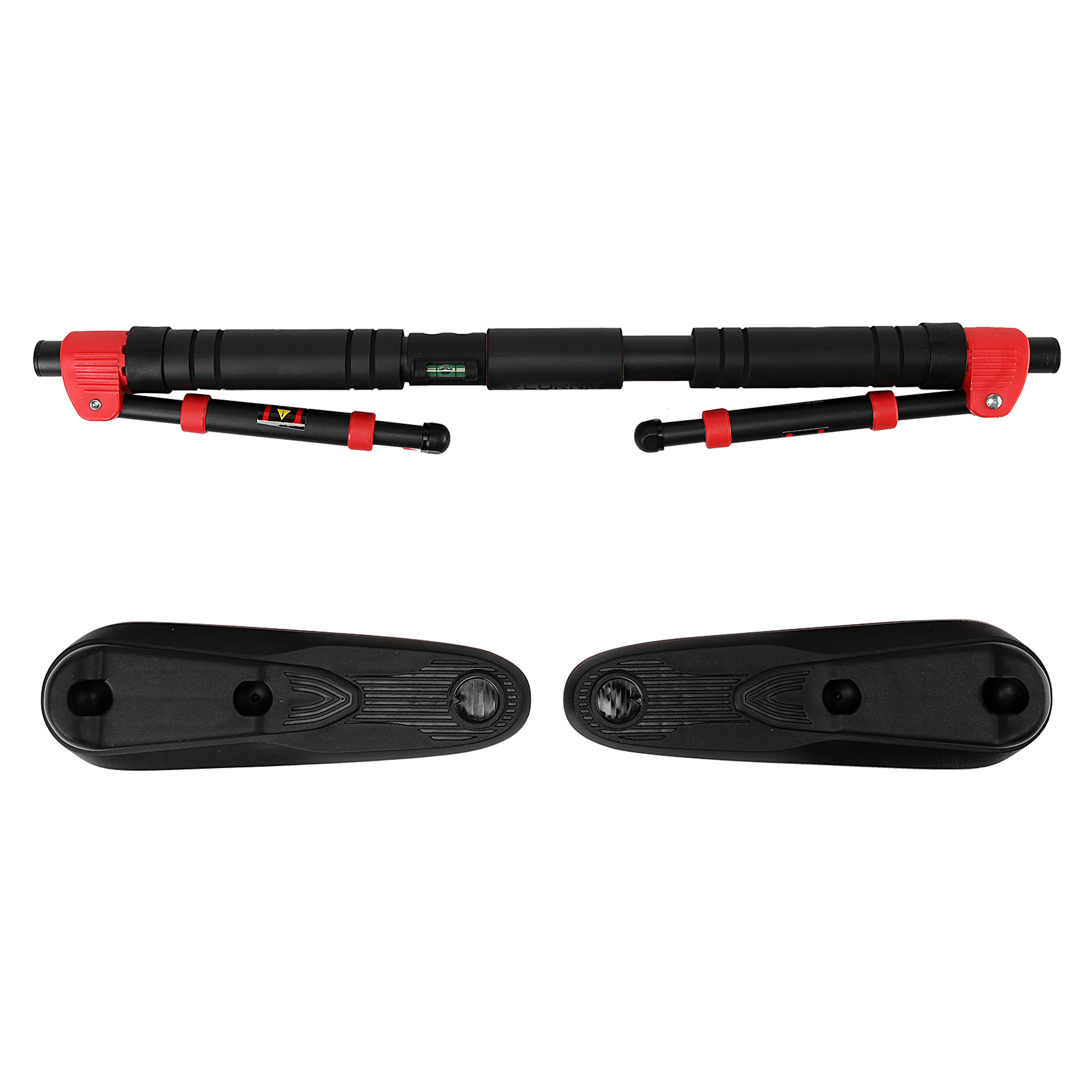 Турнік розсувний Cornix Elite 80-120 см XR-0290 Black/Red — фото 4