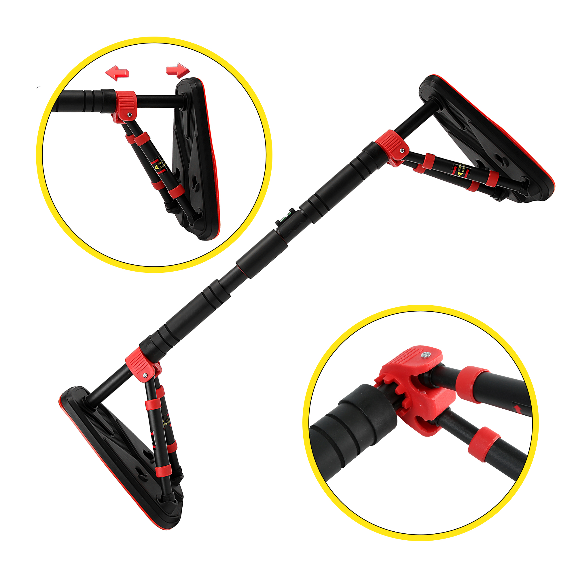 Турнік розсувний Cornix Elite+ 80-120 см XR-0294 Black/Red — фото 5