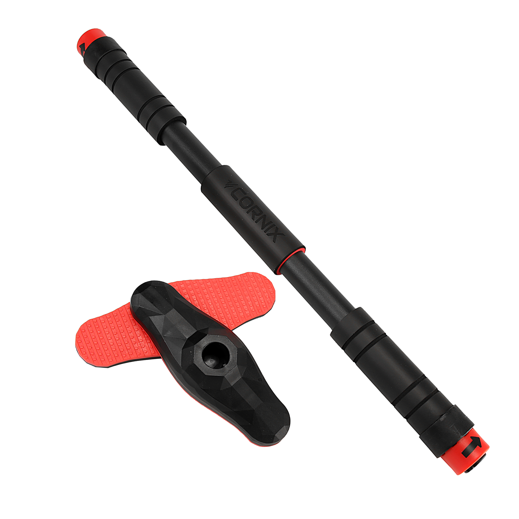 Турнік розсувний Cornix Pro 67-100 см XR-0283 Black/Red — мініатюра 7