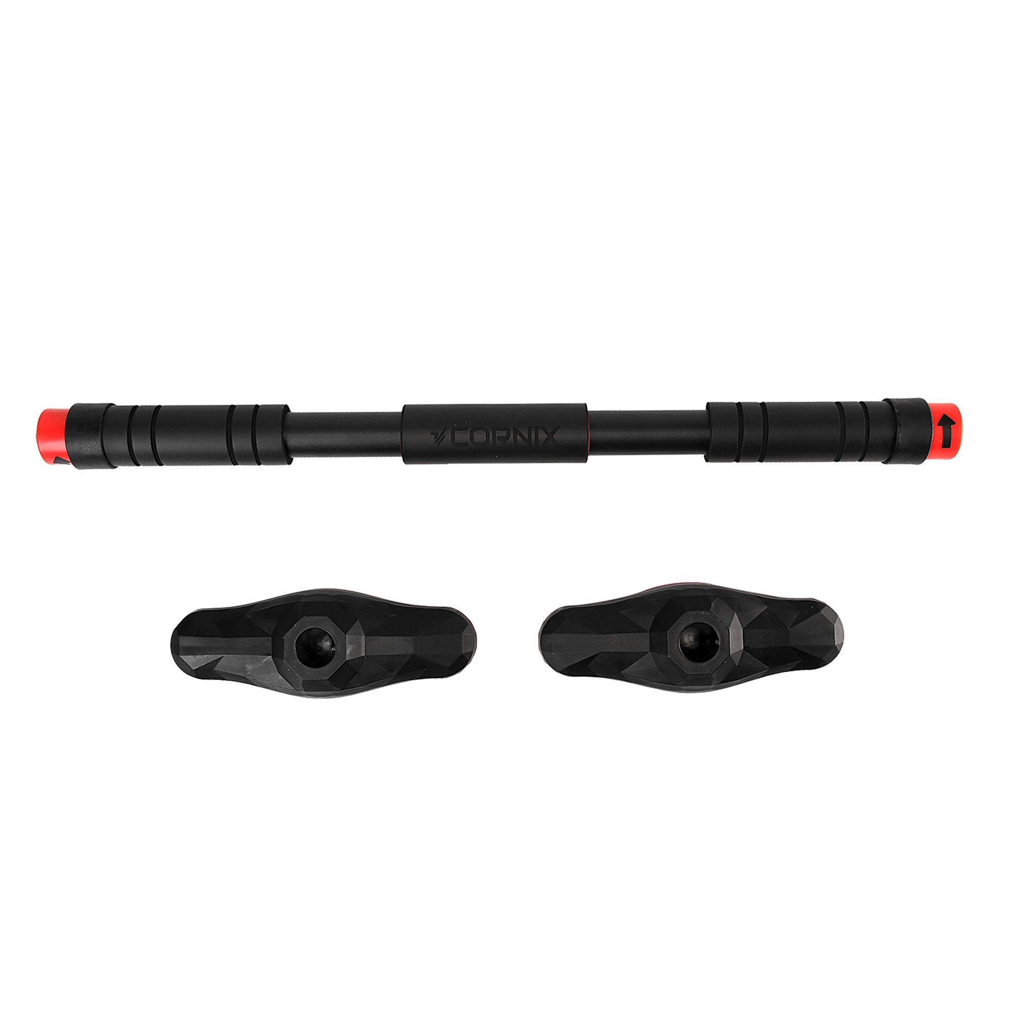Турнік розсувний Cornix Pro 67-100 см XR-0283 Black/Red — мініатюра 6
