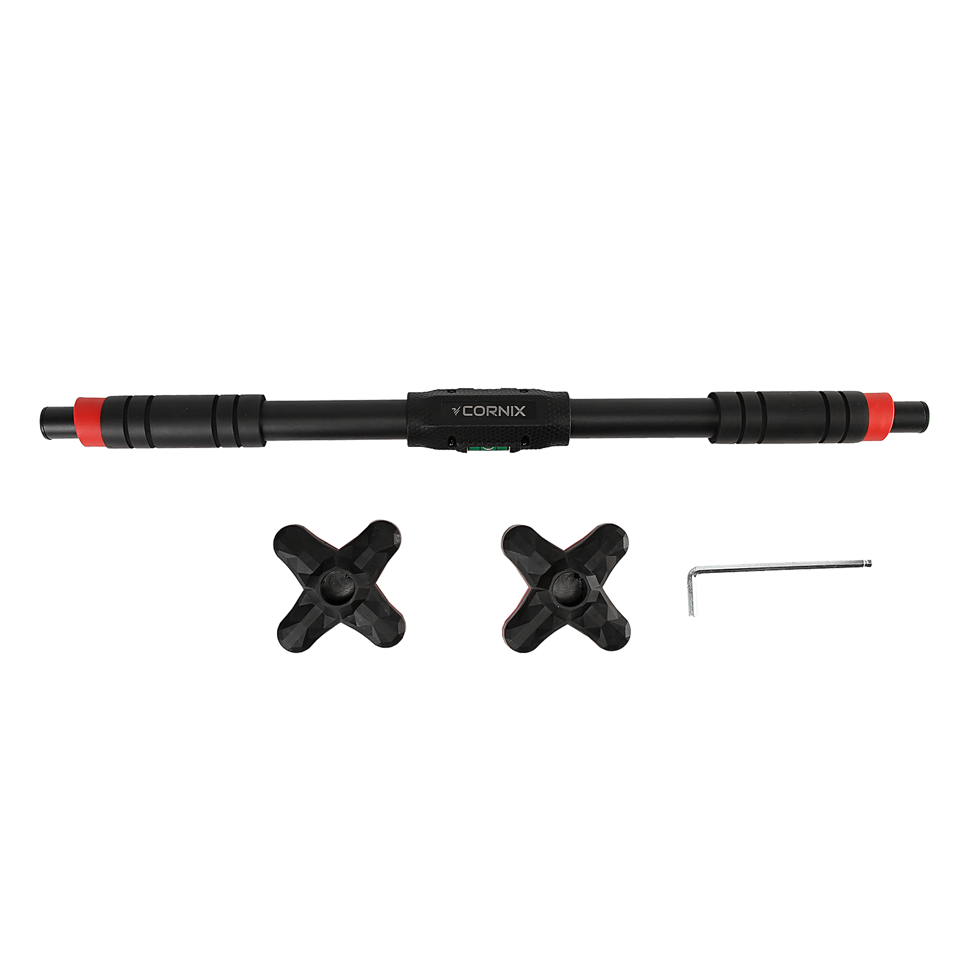 Турнік розсувний Cornix Pro+ 70-100 см XR-0286 Black/Red — мініатюра 10