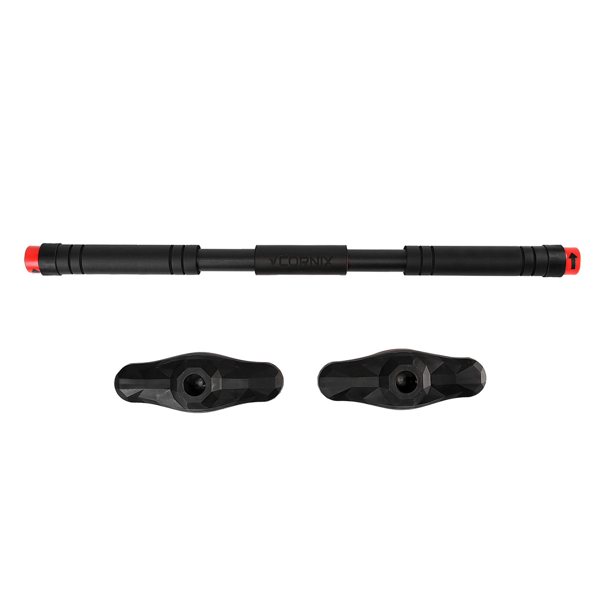 Турнік розсувний Cornix Pro 90-130 см XR-0284 Black/Red — мініатюра 9