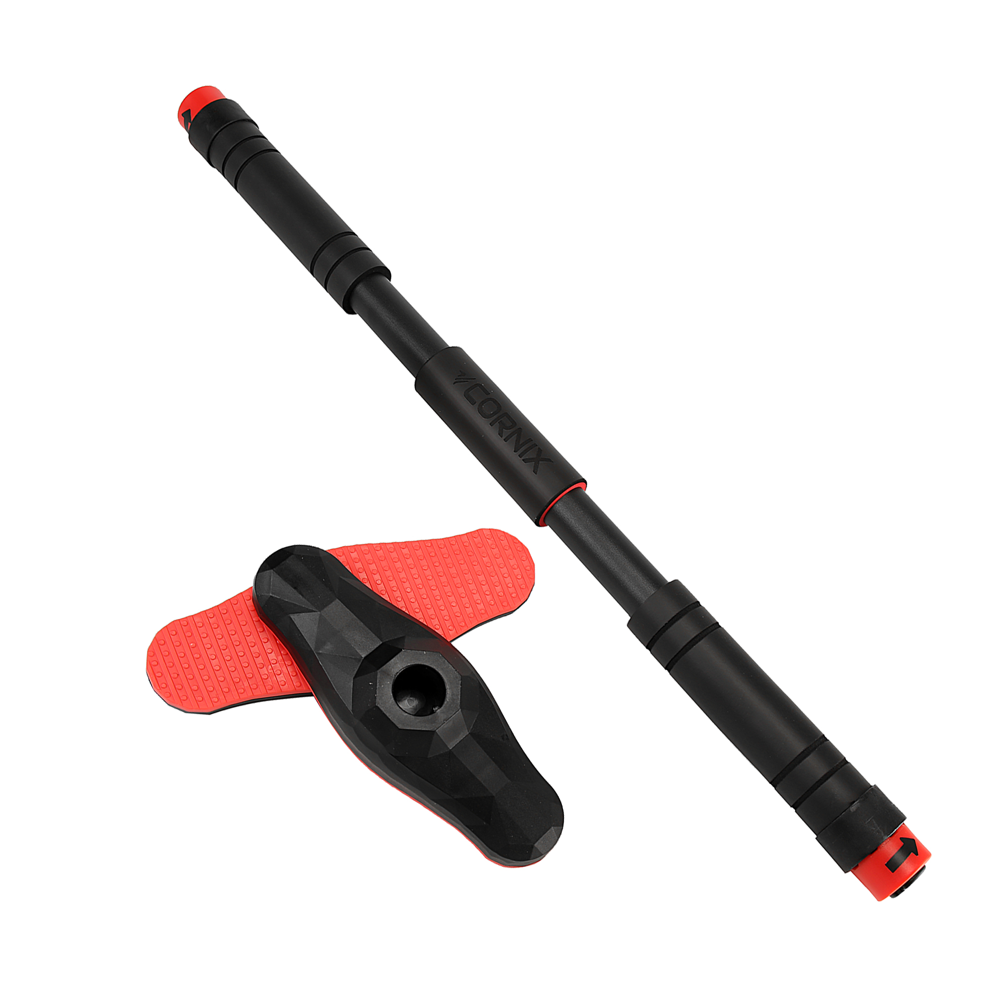 Турнік розсувний Cornix Pro 90-130 см XR-0284 Black/Red — мініатюра 8