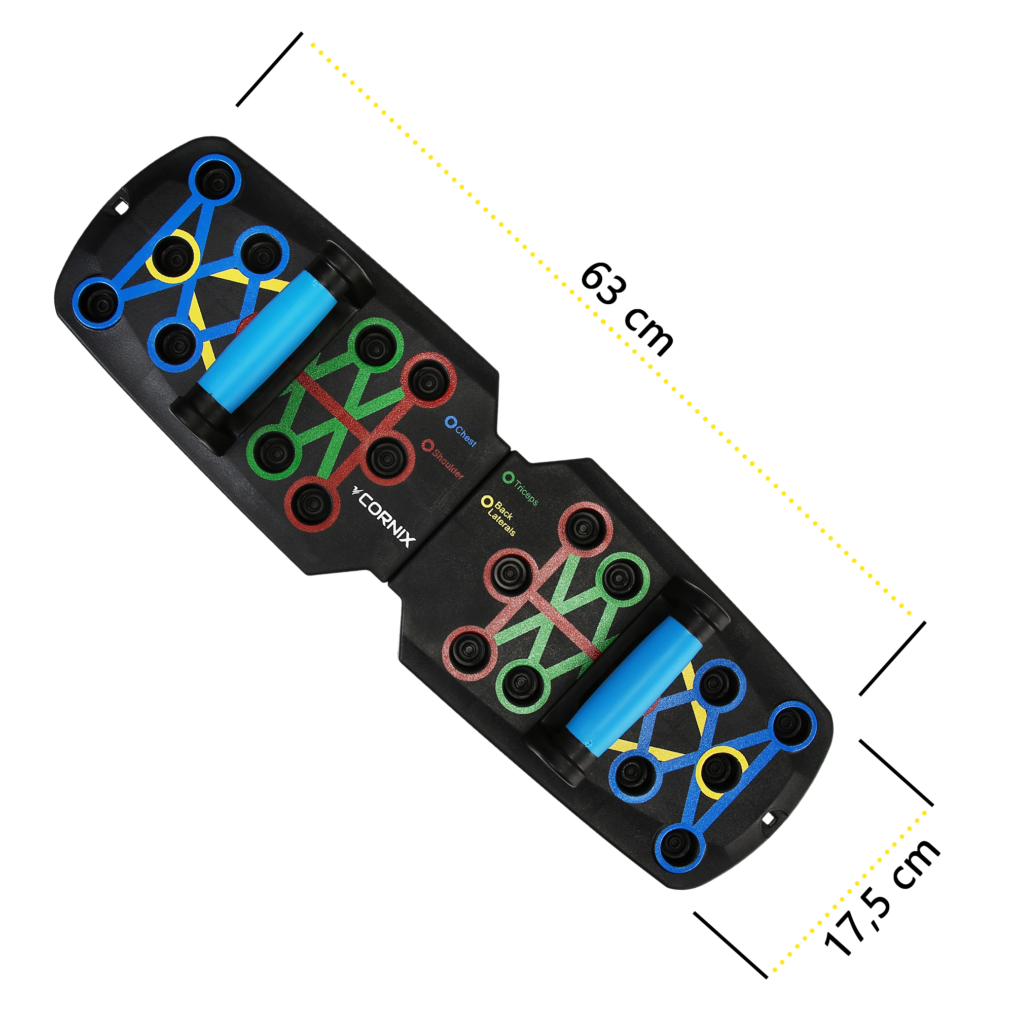 Упори (дошка) для віджимань Cornix Push-Up Board складна, зі змінним хватом XR-0453 — мініатюра 7
