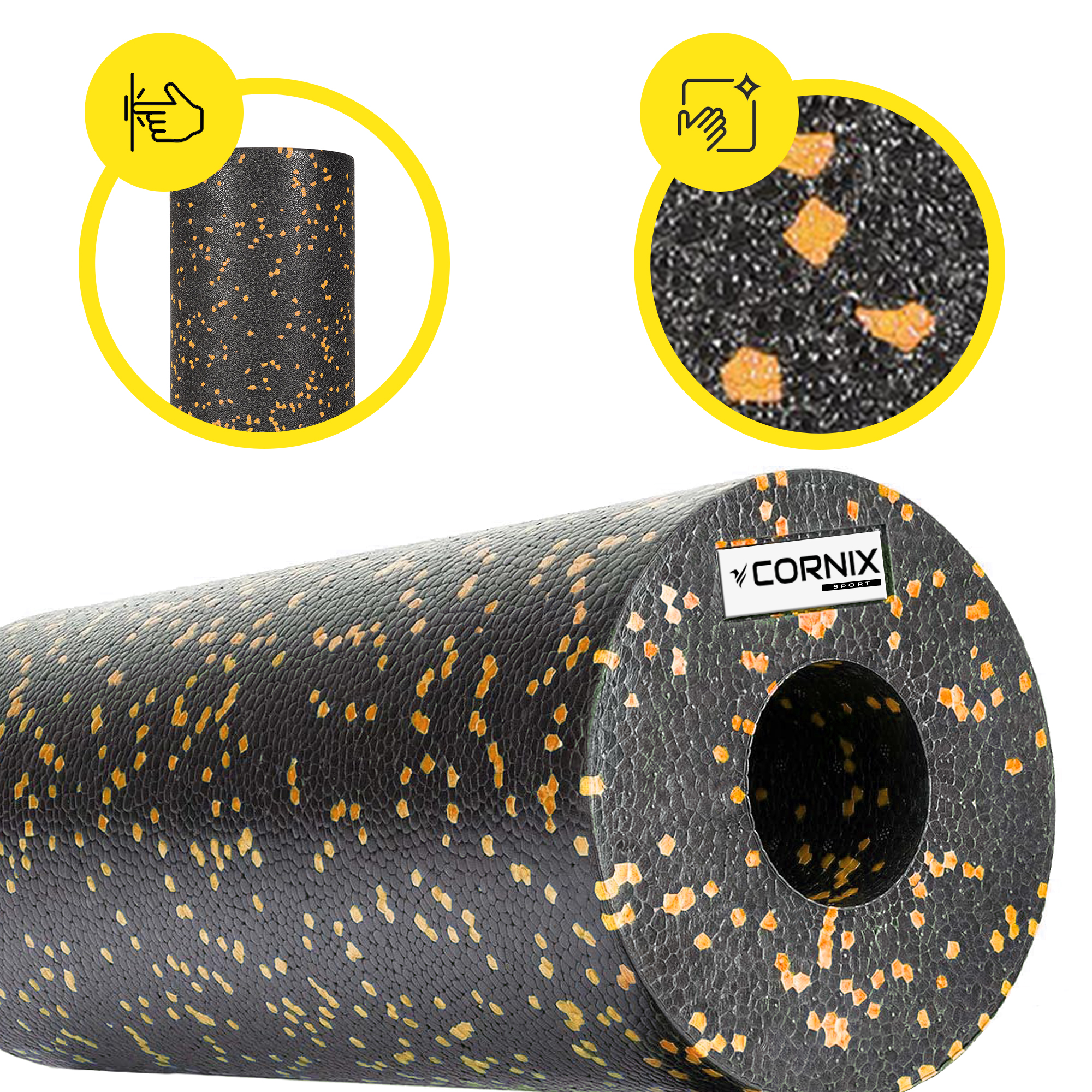 Масажний ролик Cornix EPP 30 x 15 см (валик, роллер) XR-0133 — мініатюра 6