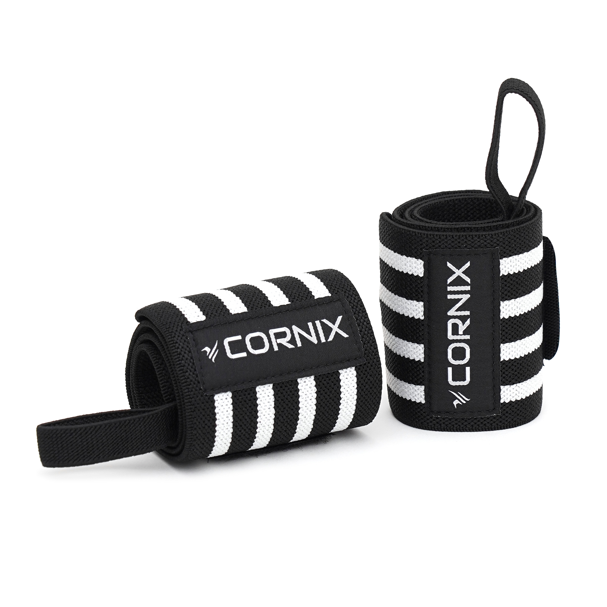 Бинти для зап'ясть (кистьові бинти) Cornix Wrist Wraps XR-0194 Black/White — фото 2