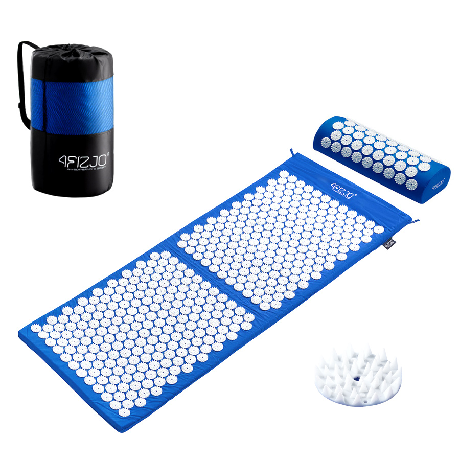 Килимок акупунктурний з валиком 4FIZJO Classic Mat XL Аплікатор Кузнєцова Blue/White (P-5907222931707) — фото 1