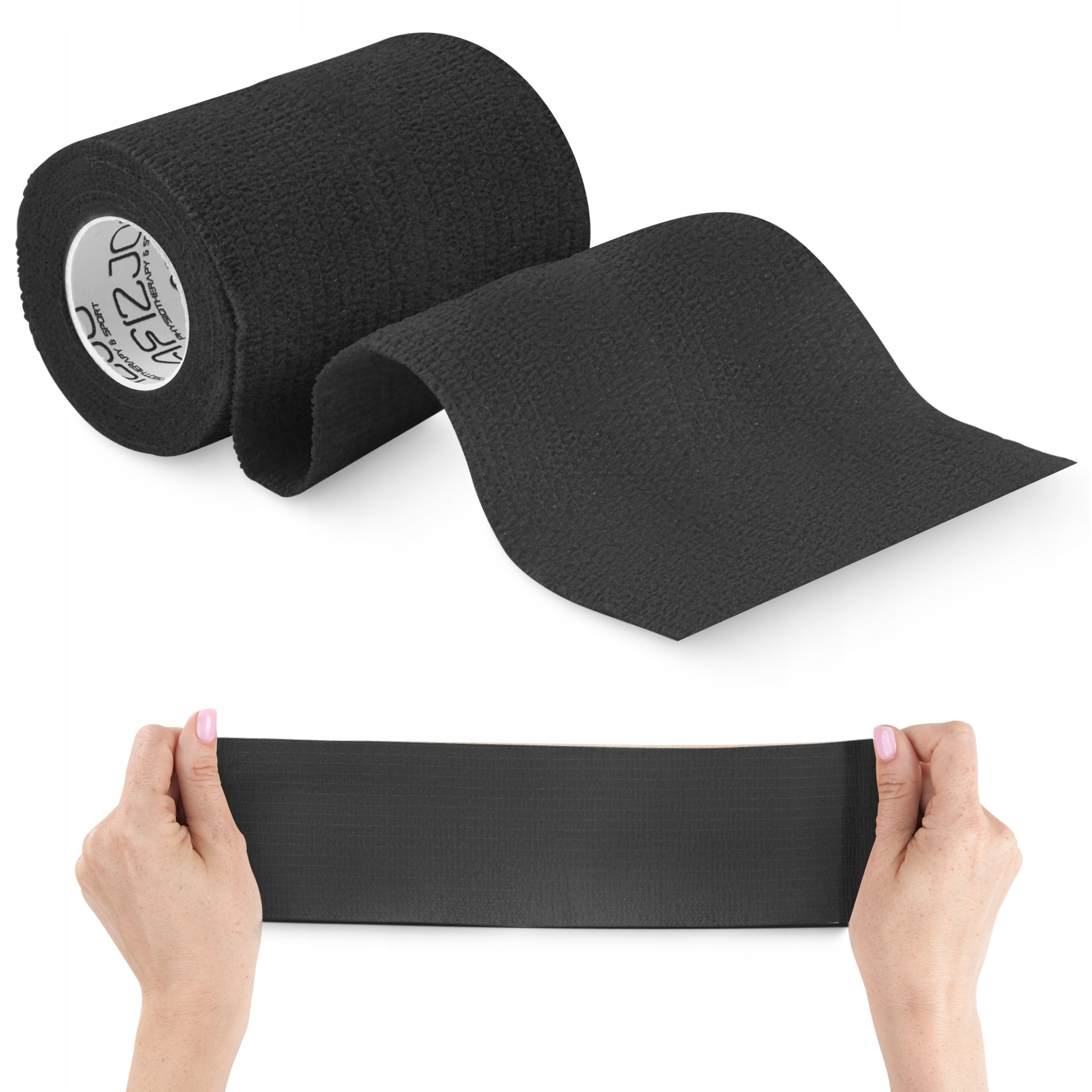 Когезійний бинт-бандаж 4FIZJO Cohesive Bandage 10 см x 4.5 м еластичний, самоклеючий Black (P-5905973400862)