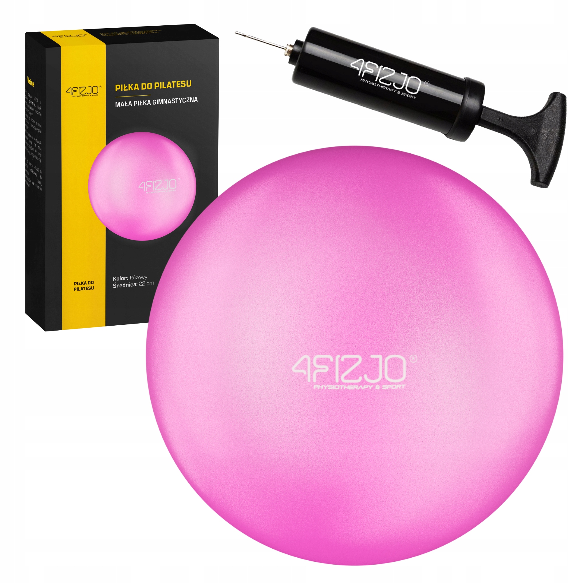 М'яч для пілатесу, йоги, реабілітації 4FIZJO 22 см Pink (P-5907739314482) — фото 1