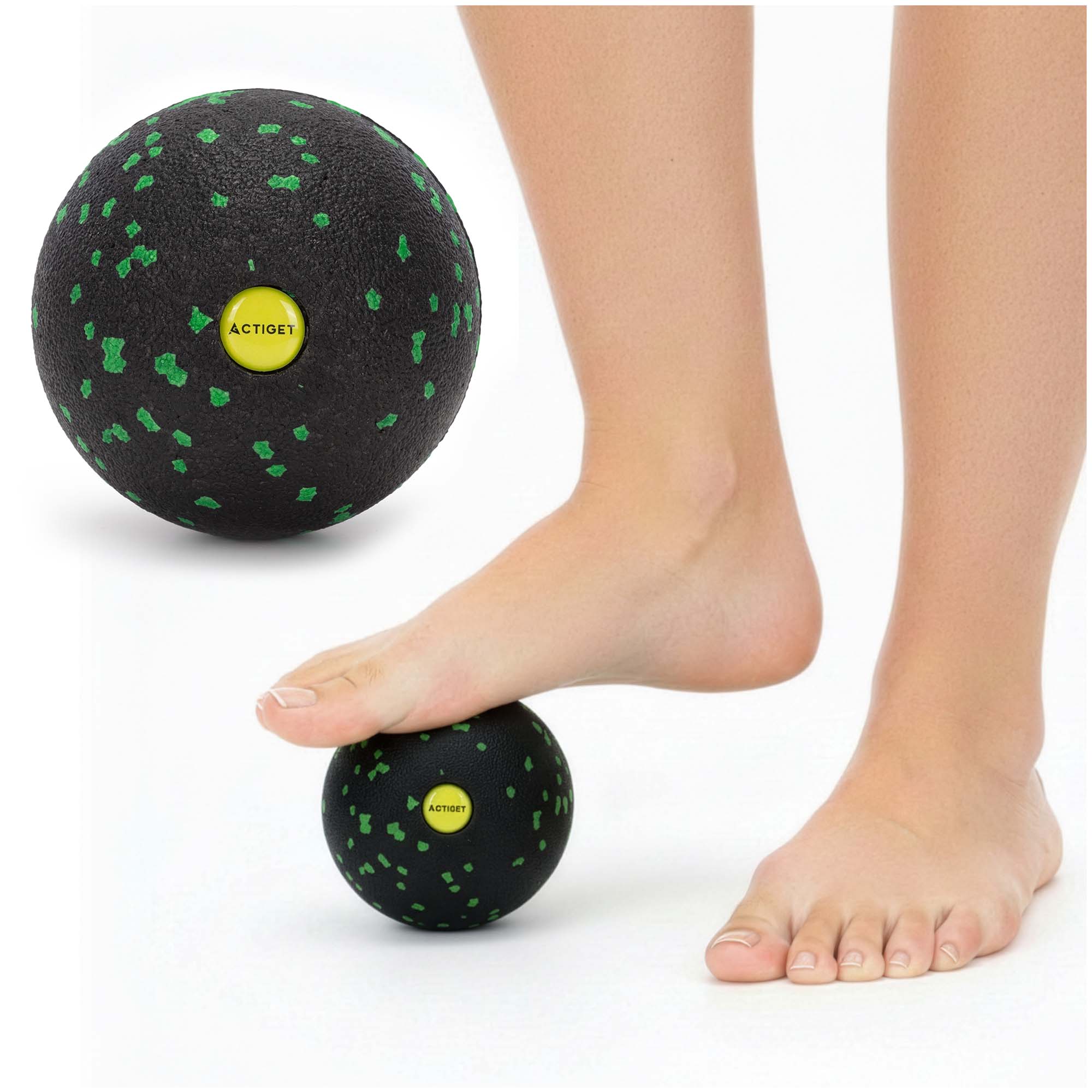 Масажний м'яч Actiget EPP 8 см ACT0096 Black/Green