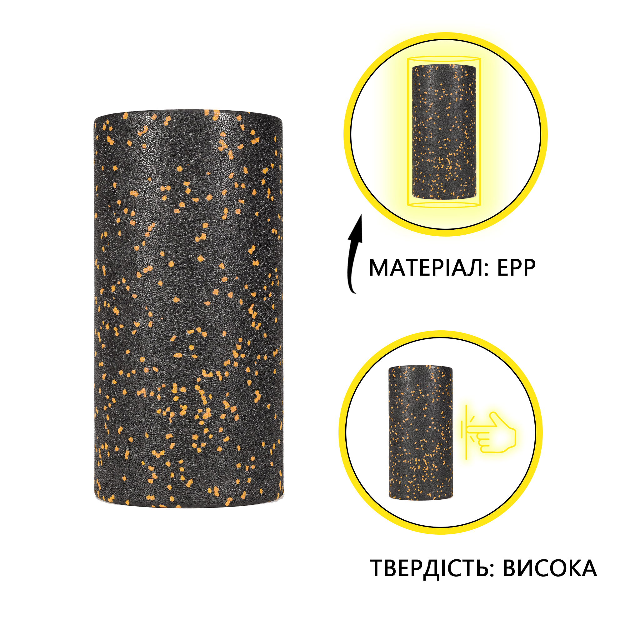 Масажний набір Cornix (Ball 8 см, Duoball 8 х 16 см та Foam Roller 30 х 15 см) XR-0081 — мініатюра 6