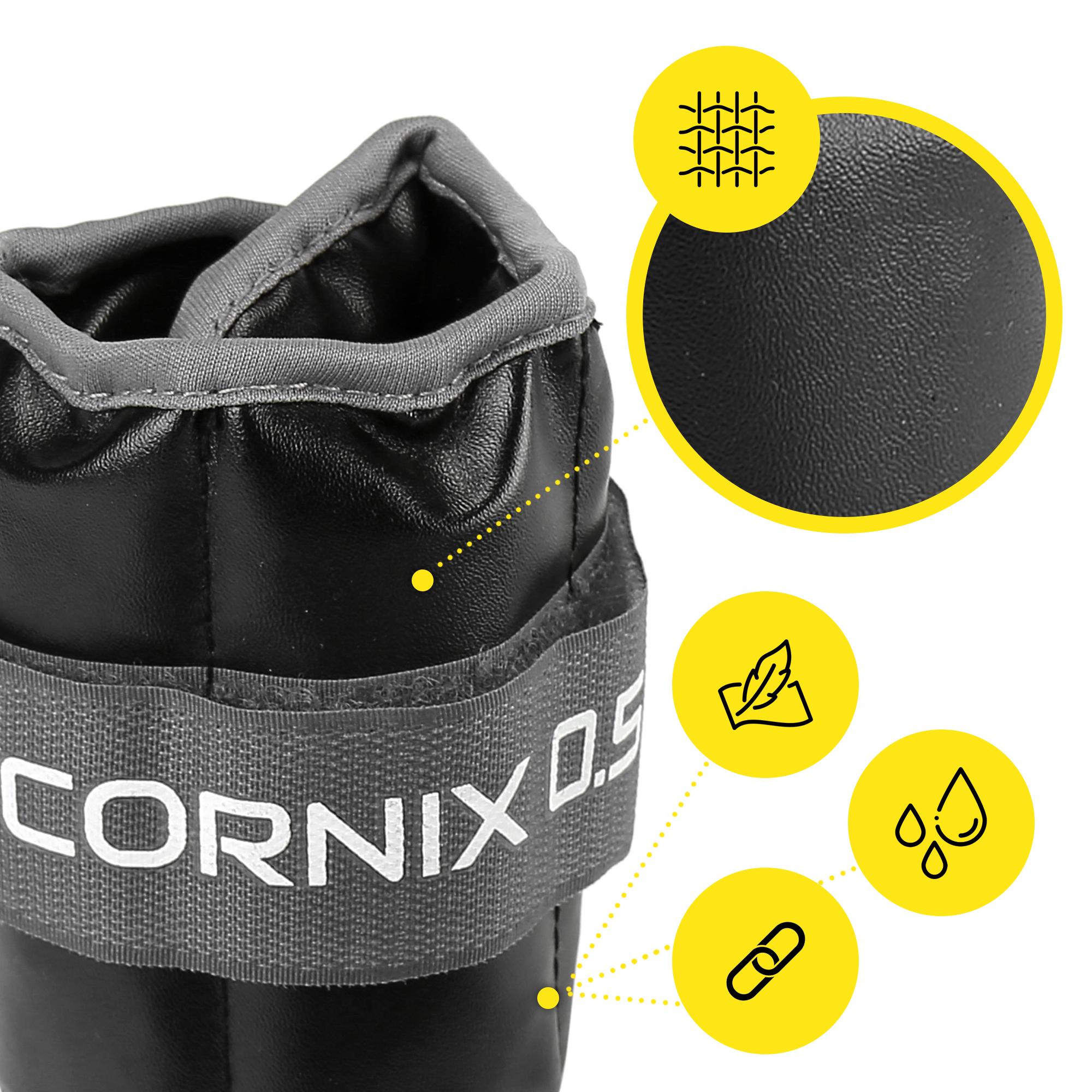 Обважнювачі-манжети для ніг та рук Cornix 2 x 0.5 кг XR-0394 — мініатюра 8