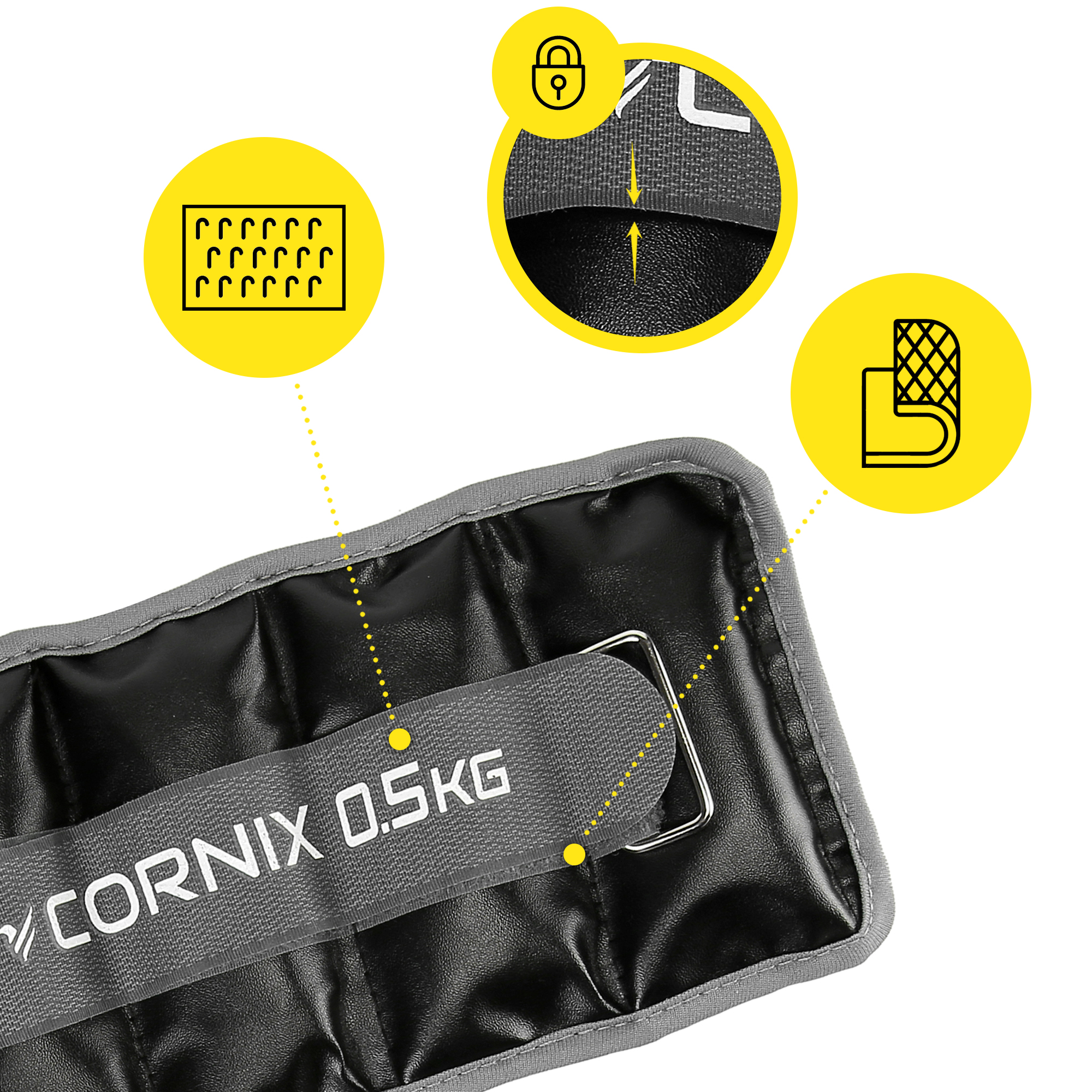Обважнювачі-манжети для ніг та рук Cornix 2 x 0.5 кг XR-0394 — фото 3