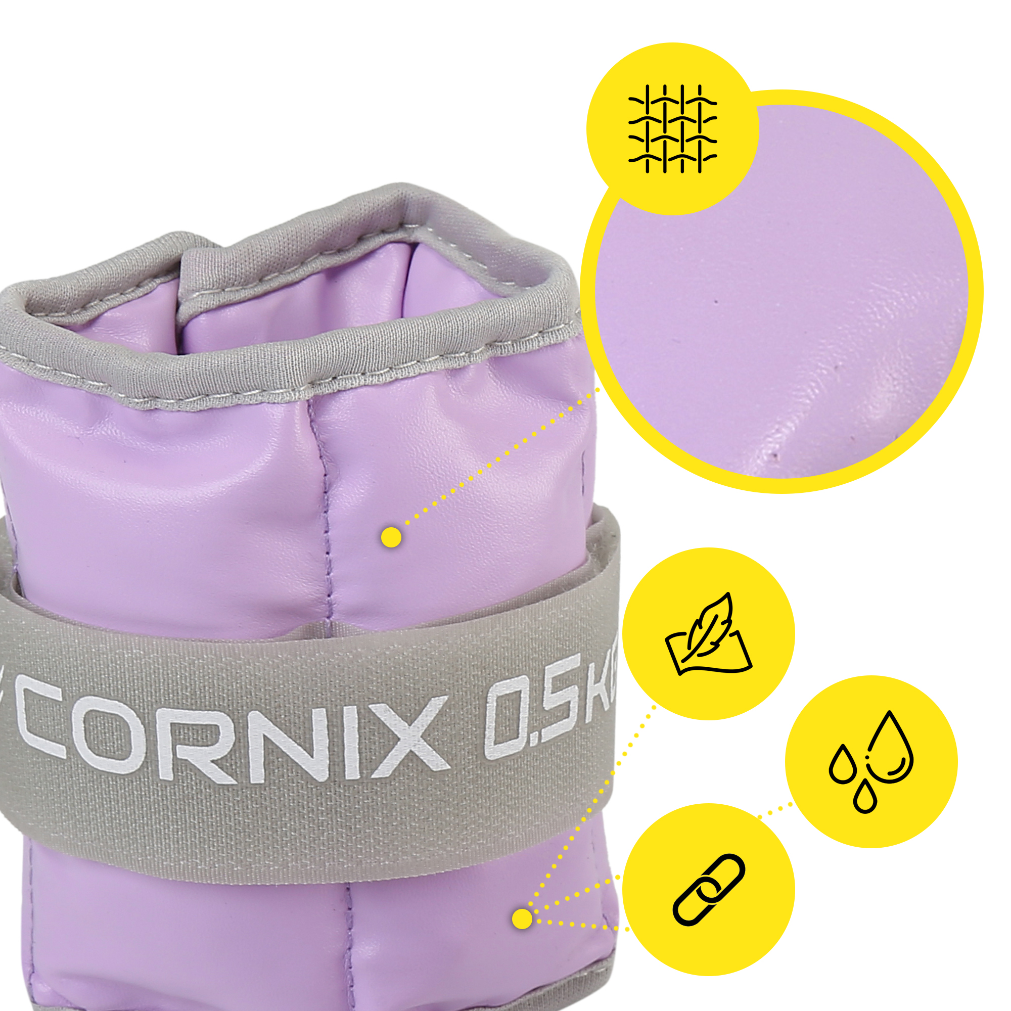 Обважнювачі-манжети для ніг та рук Cornix 2 x 0.5 кг XR-0395 — фото 4