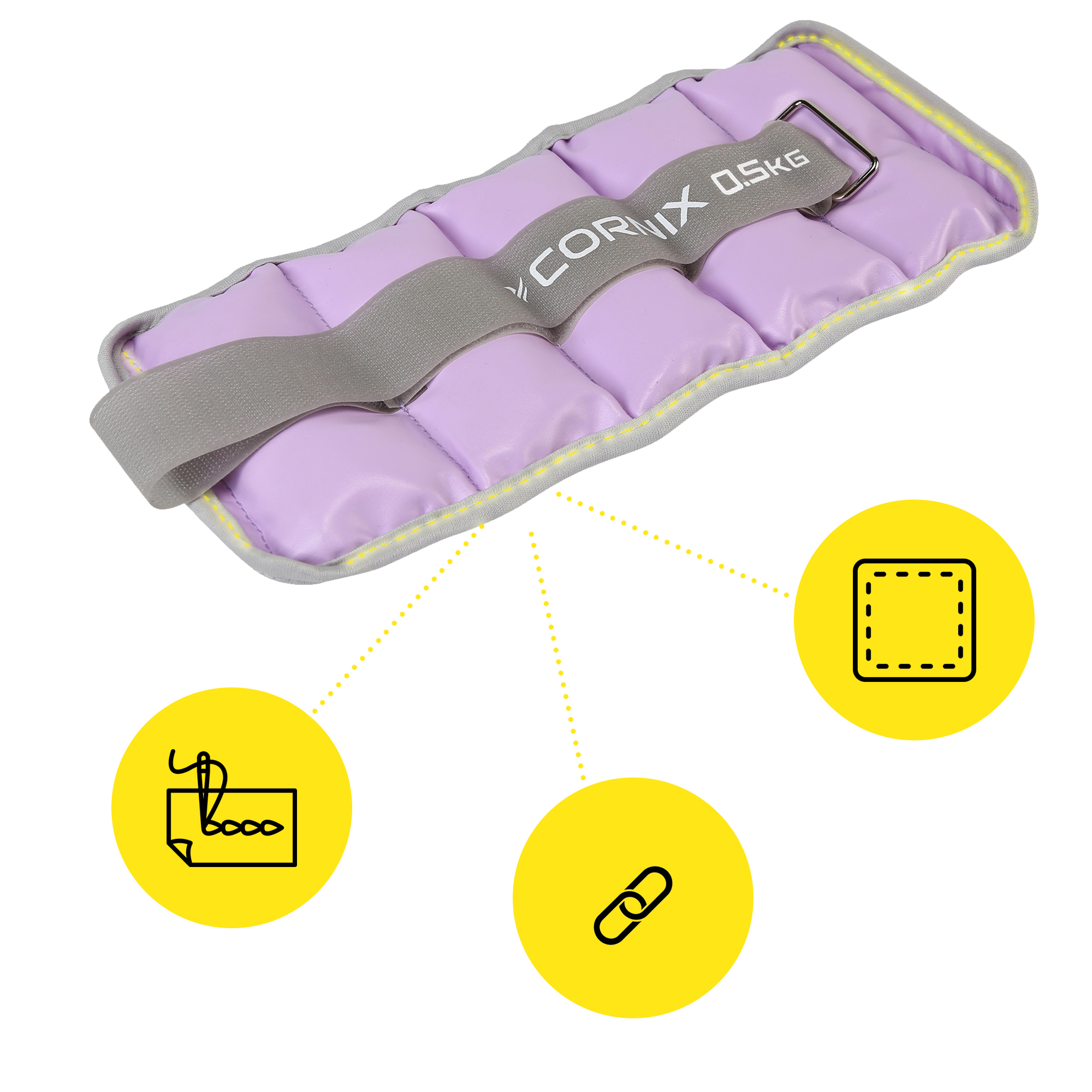 Обважнювачі-манжети для ніг та рук Cornix 2 x 0.5 кг XR-0395 — мініатюра 6