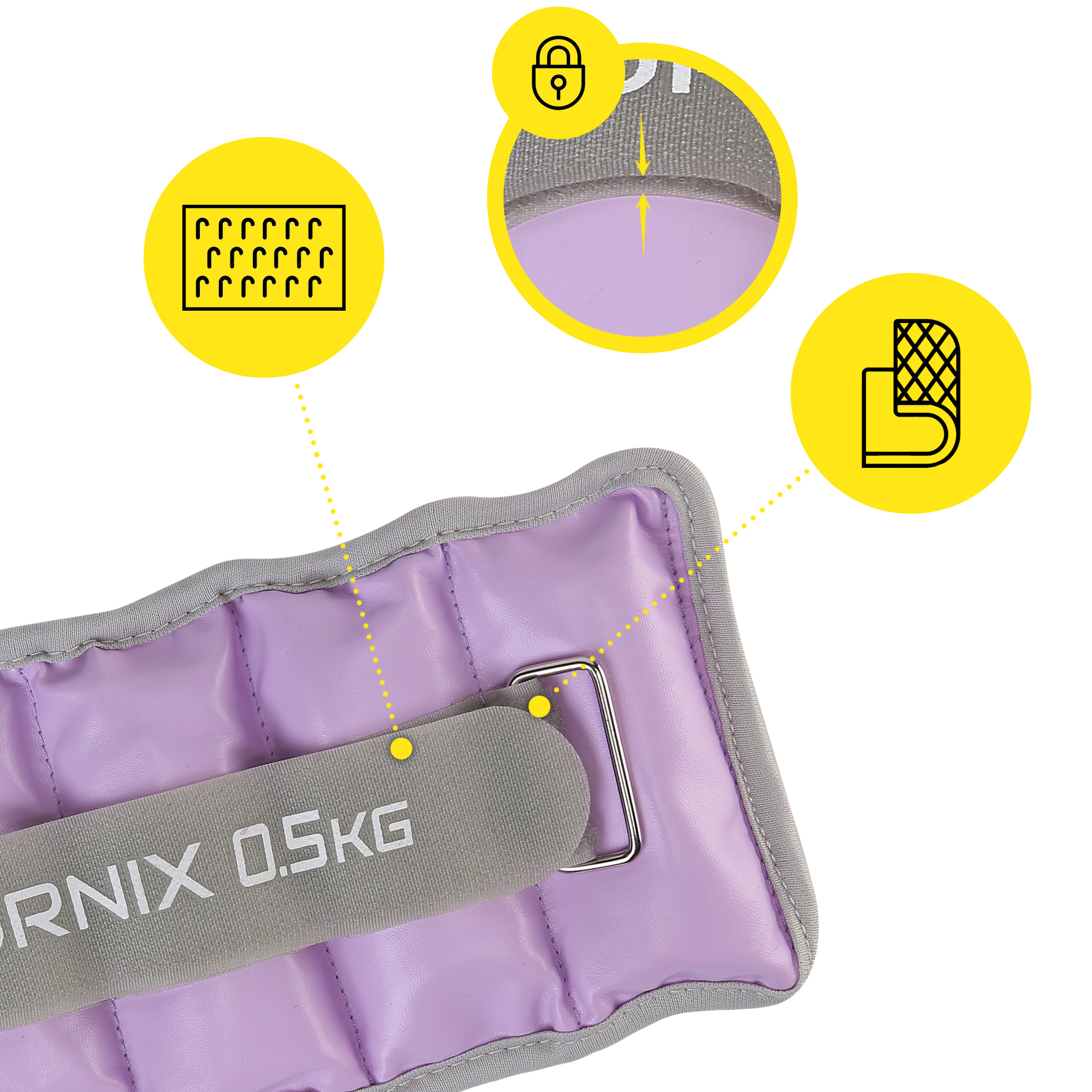 Обважнювачі-манжети для ніг та рук Cornix 2 x 0.5 кг XR-0395 — фото 3