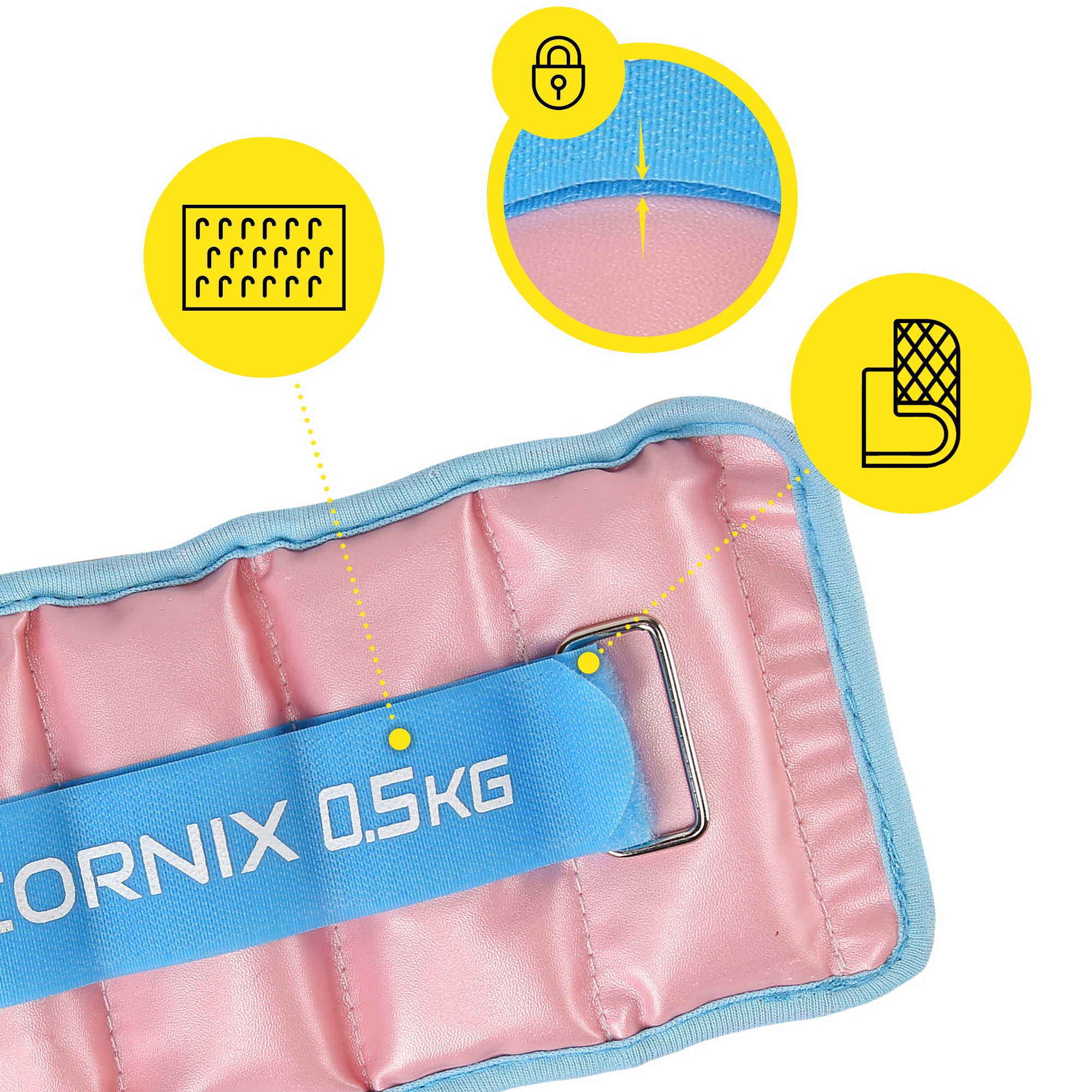 Обважнювачі-манжети для ніг та рук Cornix 2 x 0.5 кг XR-0396 — фото 4