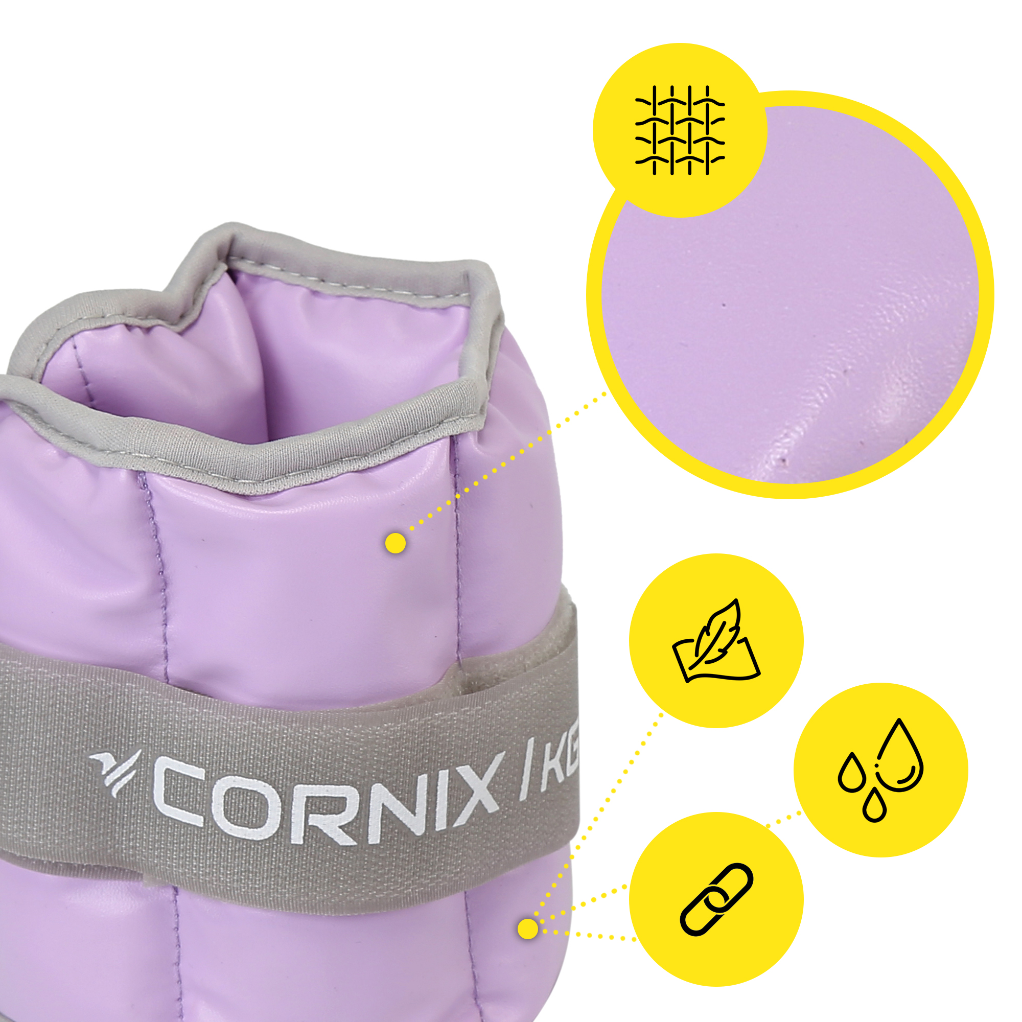 Обважнювачі-манжети для ніг та рук Cornix 2 x 1 кг XR-0398 — фото 5