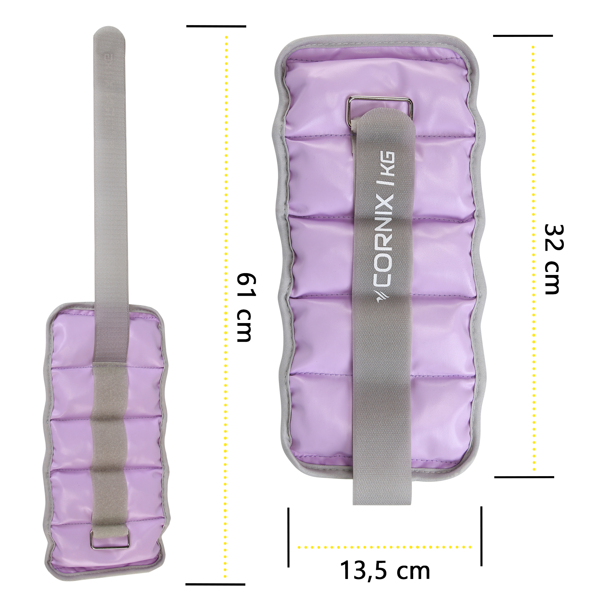 Обважнювачі-манжети для ніг та рук Cornix 2 x 1 кг XR-0398 — мініатюра 6