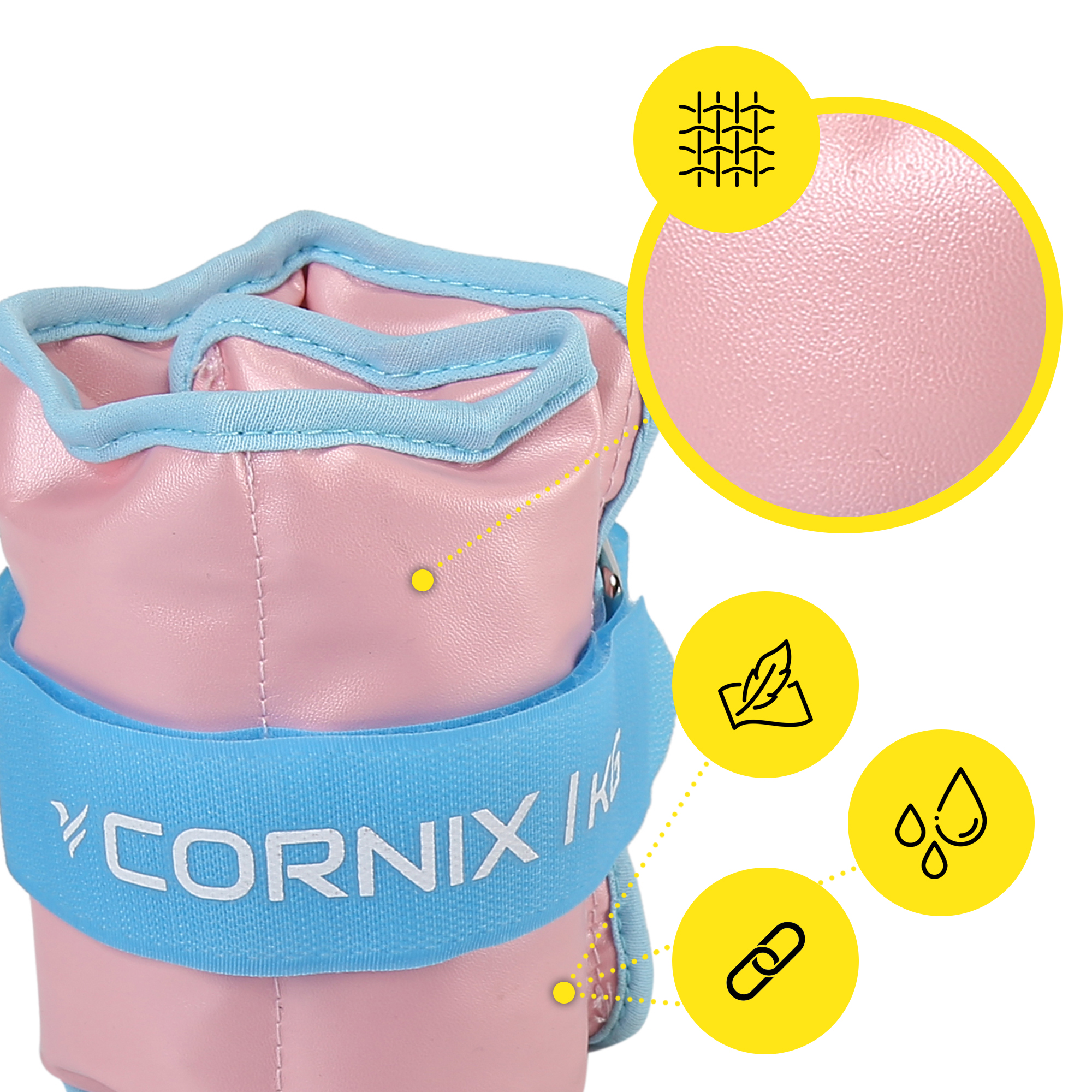 Обважнювачі-манжети для ніг та рук Cornix 2 x 1 кг XR-0399 — мініатюра 6