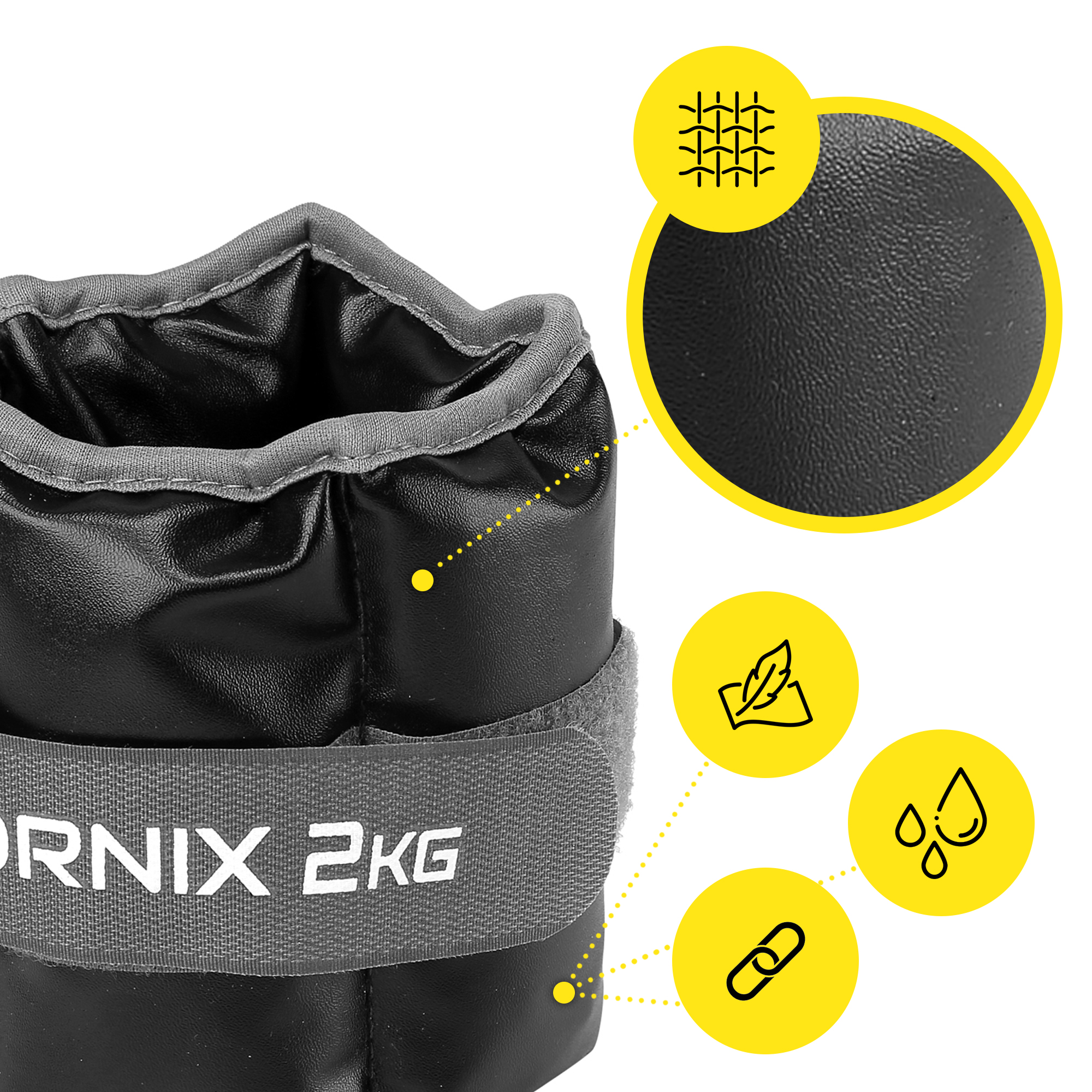 Обважнювачі-манжети для ніг та рук Cornix 2 x 2 кг XR-0400 — мініатюра 6