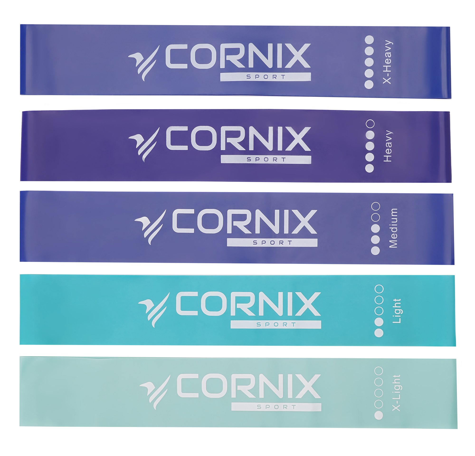 Резинки для фітнесу Cornix Mini Power Band набір 5 шт 1-20 кг XR-0047 — фото 5