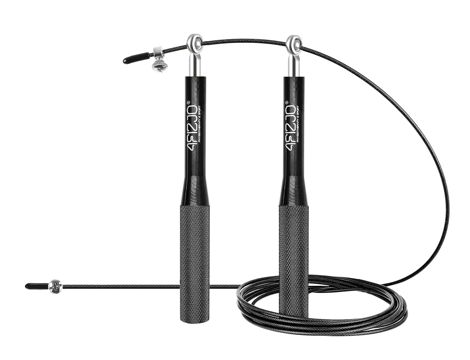 Скакалка швидкісна для кросфіту 4FIZJO Speed Rope Black (P-5907222931165) — фото 1