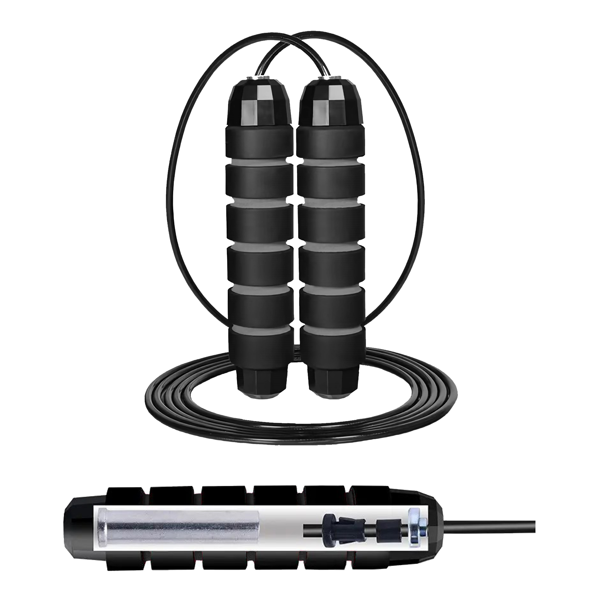 Скакалка швидкісна для кросфіту Cornix Speed Rope Classic з обтяженням XR-0353 Black — фото 1