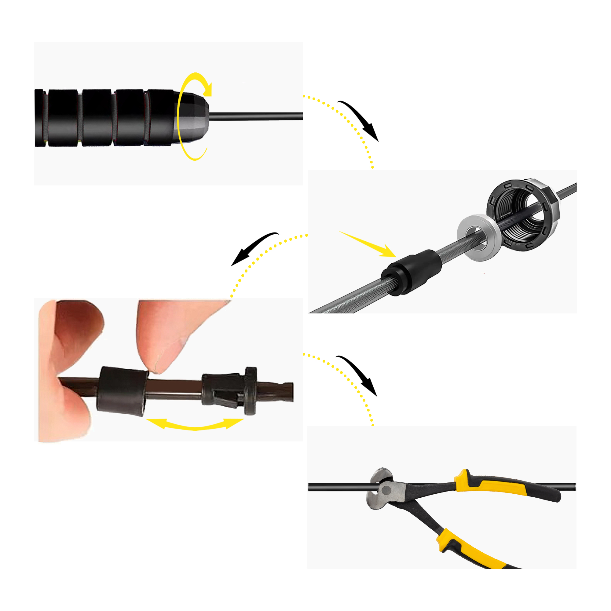 Скакалка швидкісна для кросфіту Cornix Speed Rope Classic з обтяженням XR-0353 Black — фото 2