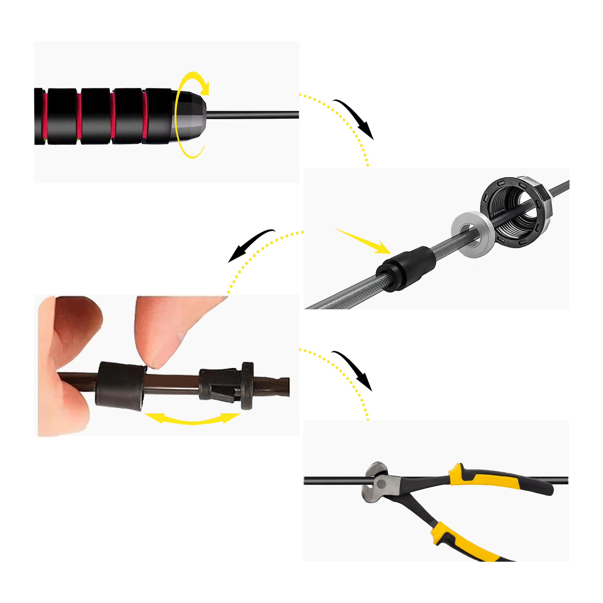 Скакалка швидкісна для кросфіту Cornix Speed Rope Classic з обтяженням XR-0354 Black/Red — фото 3