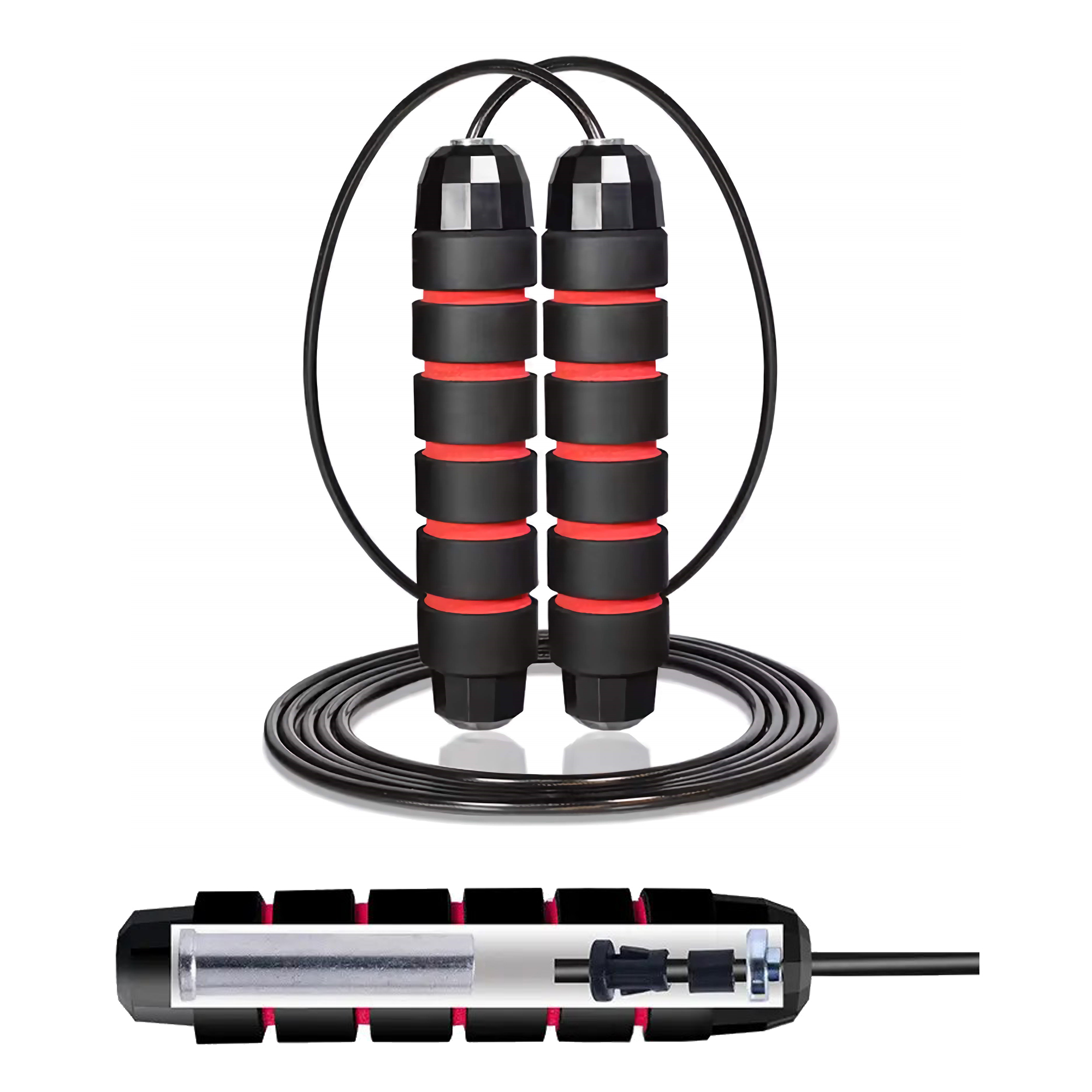 Скакалка швидкісна для кросфіту Cornix Speed Rope Classic з обтяженням XR-0354 Black/Red — фото 1