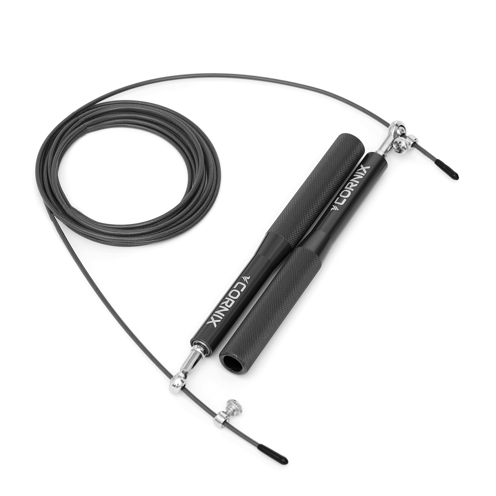 Скакалка швидкісна для кросфіту Cornix Speed Rope XR-0152 Black — фото 3