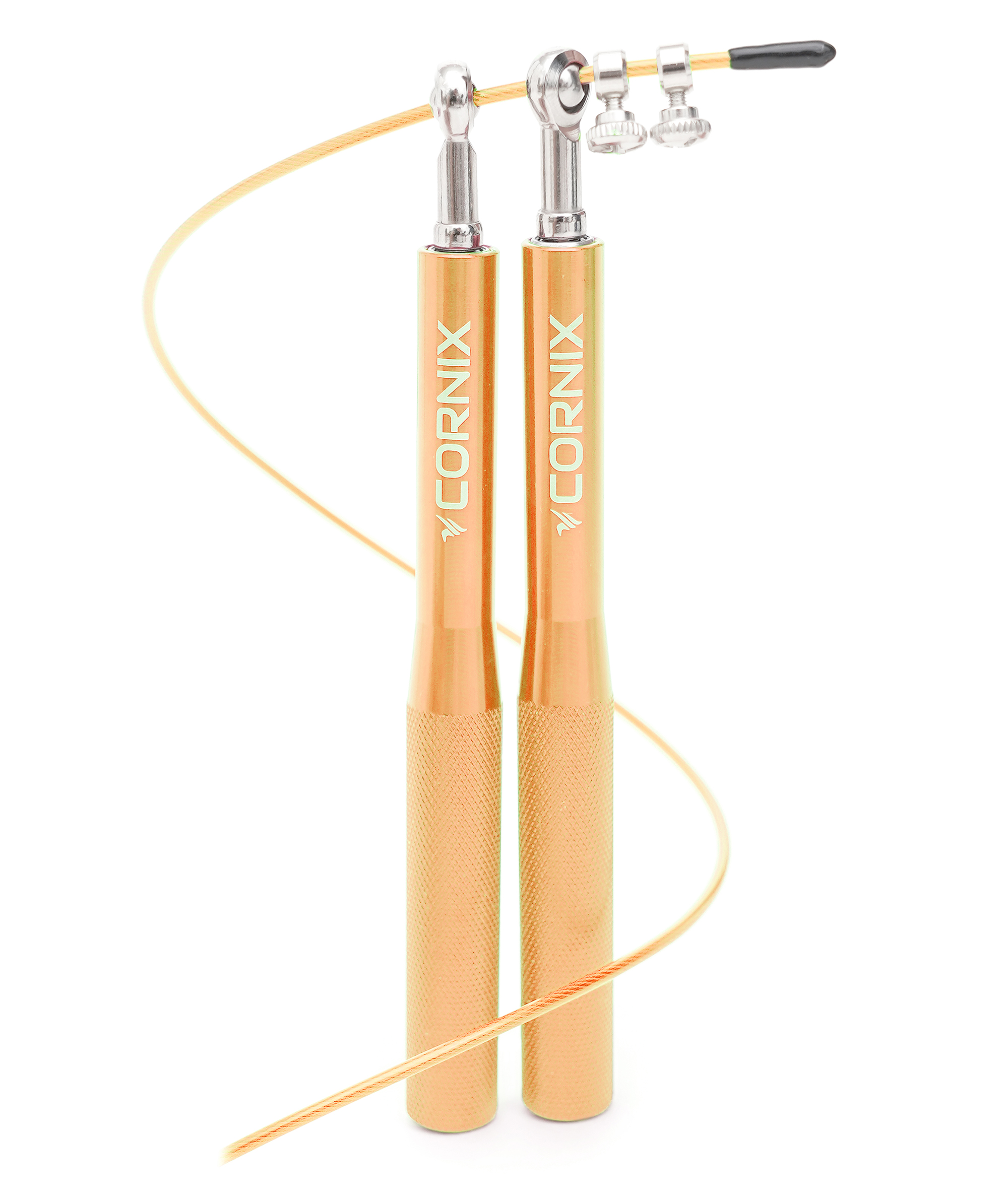 Скакалка швидкісна для кросфіту Cornix Speed Rope XR-0154 Gold — фото 1