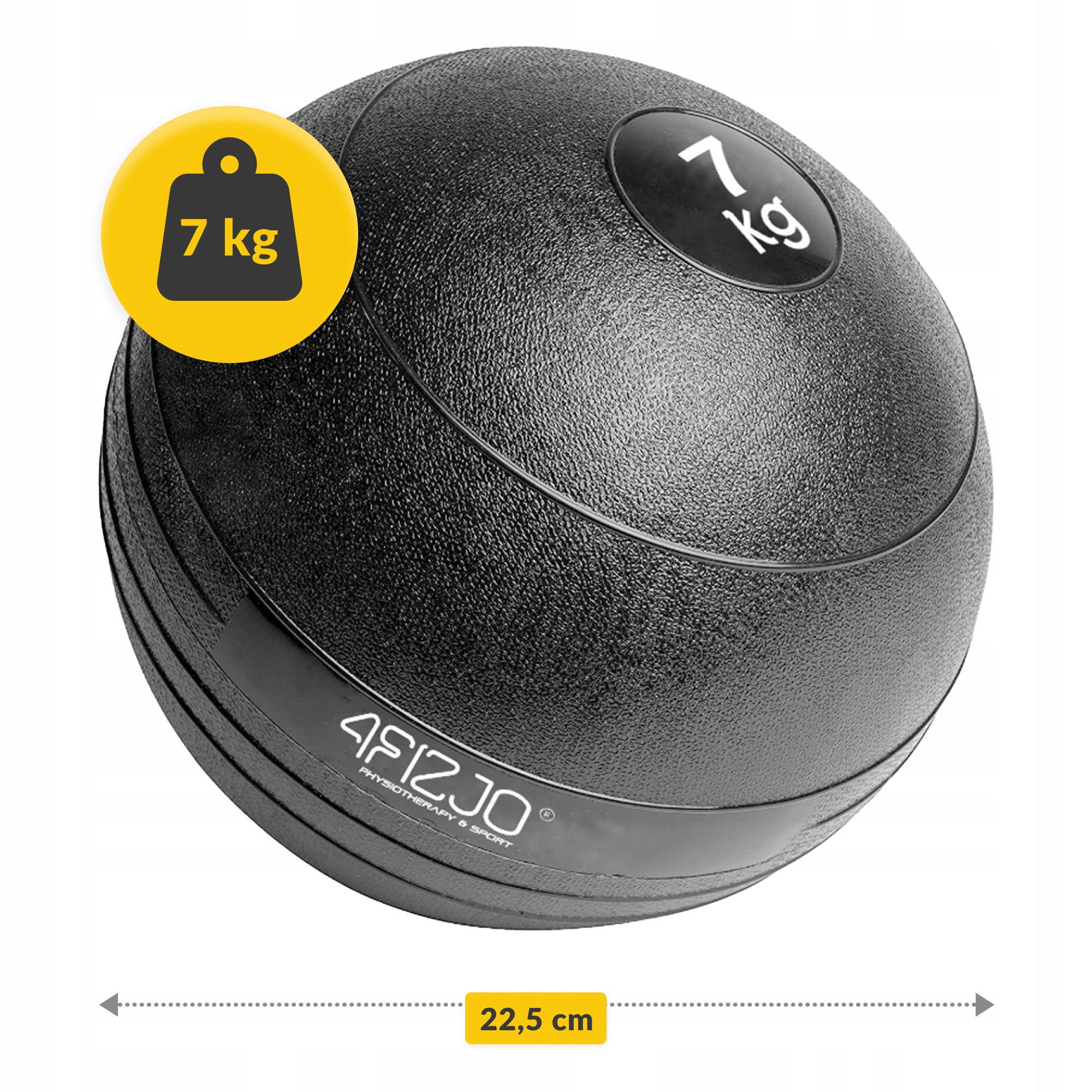 Слембол (медичний м'яч) для кросфіту 4FIZJO Slam Ball 7 кг Black (P-5907739315434) — фото 5