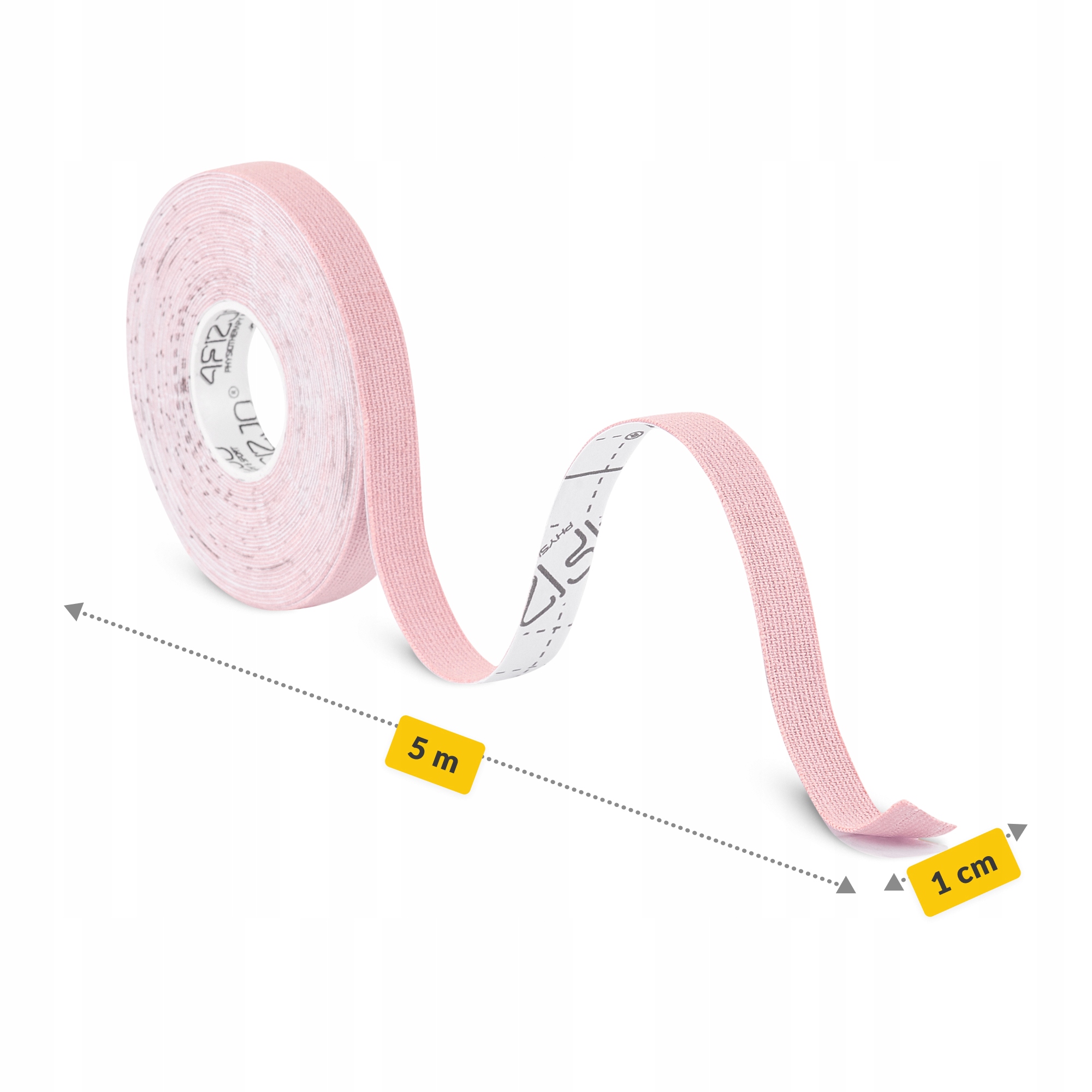 Стрічка кінезіологічна (кінезіо тейп) 4FIZJO 1 см x 5 м Light Pink (P-5905973400794) — фото 4