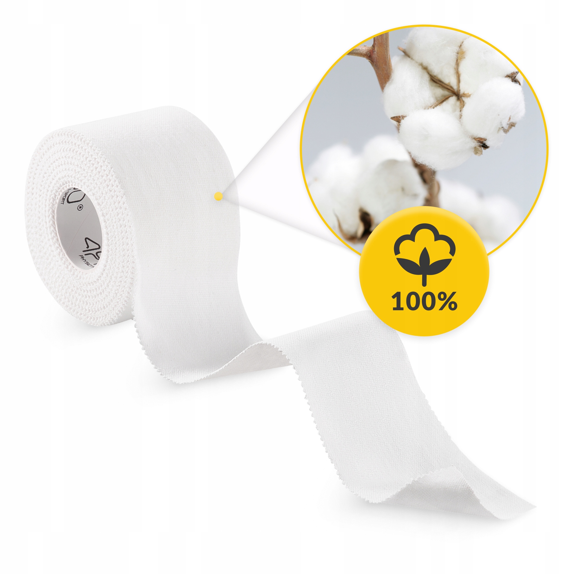 Стрічка кінезіологічна (кінезіо тейп) 4FIZJO Rigid Tape 5 см x 10 м жорстка White (P-5905973400824) — фото 3