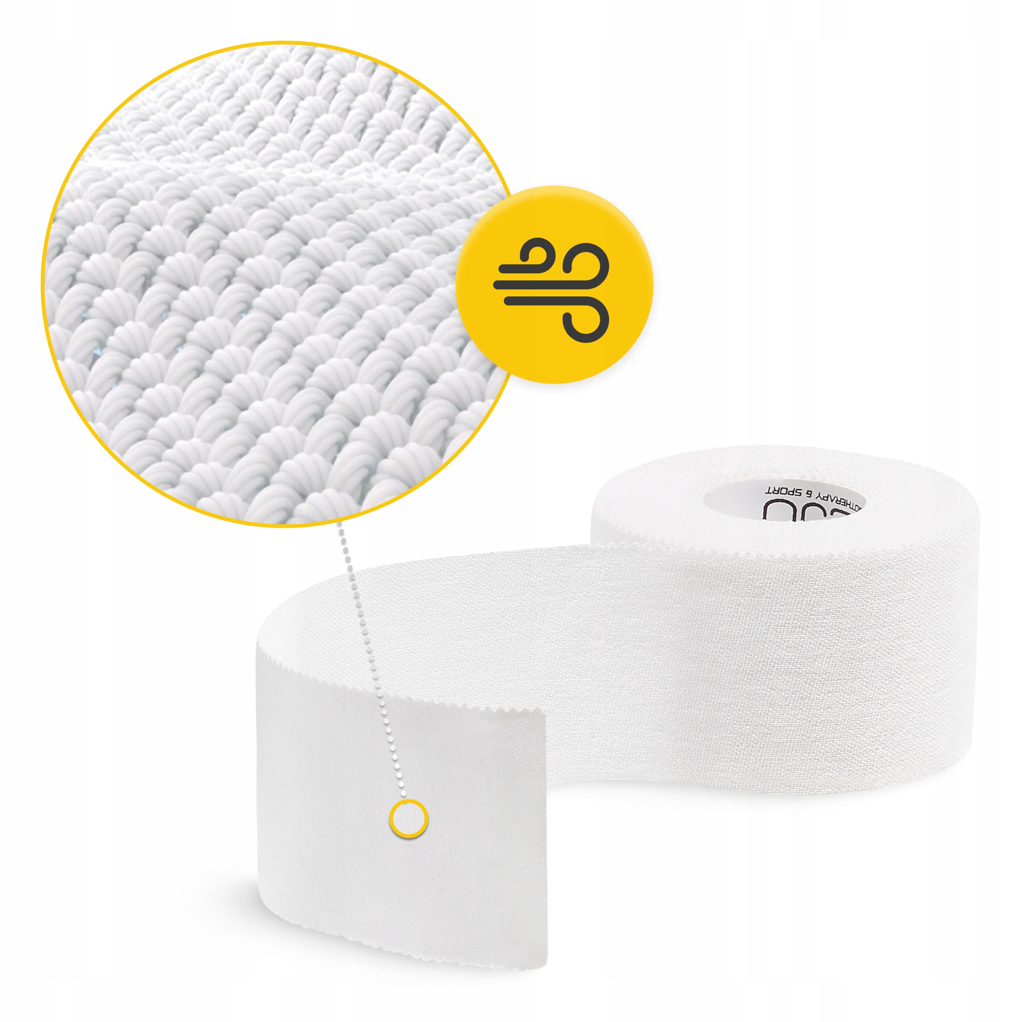 Стрічка кінезіологічна (кінезіо тейп) 4FIZJO Rigid Tape 5 см x 10 м жорстка White (P-5905973400824) — фото 2