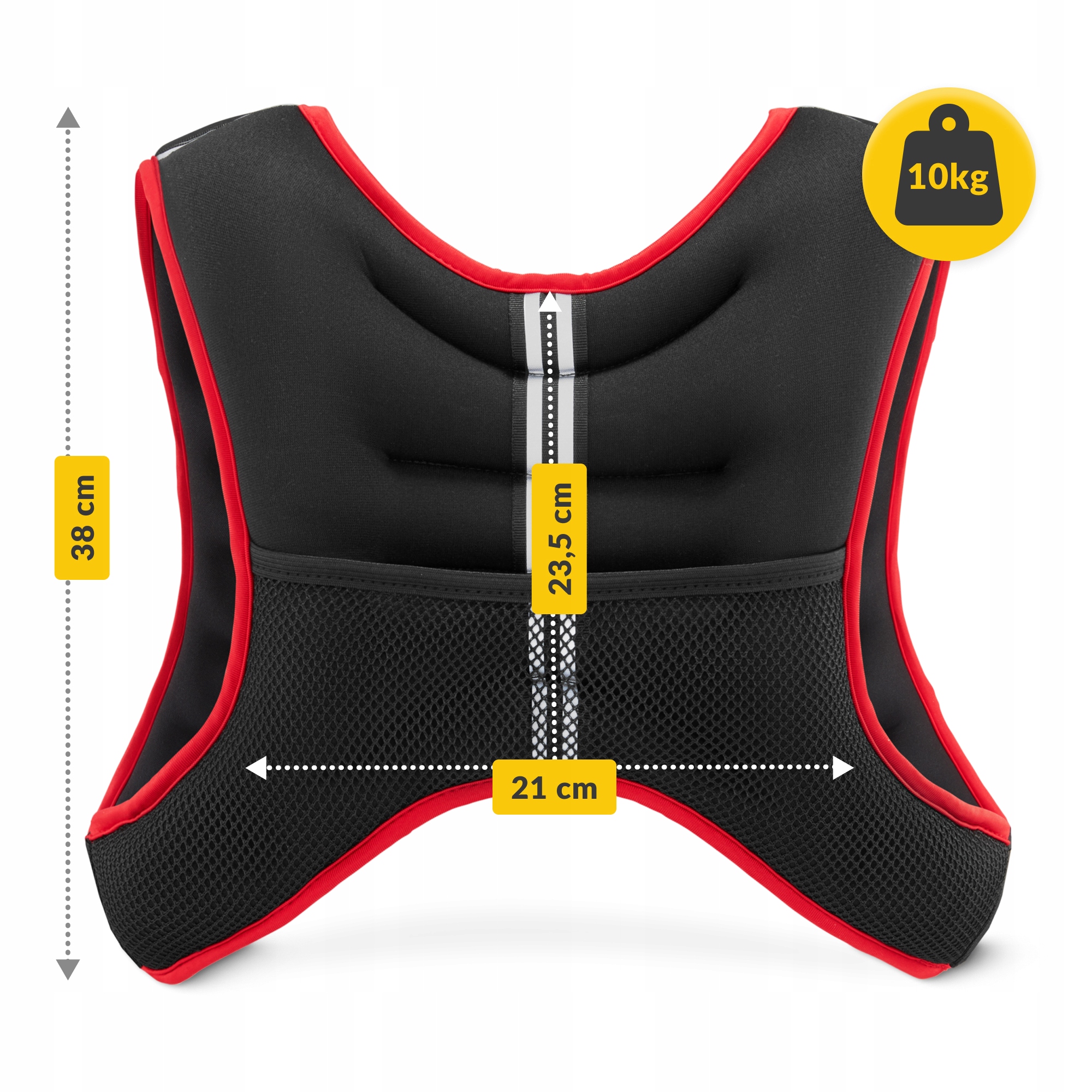 Жилет-обважнювач для тренувань 4FIZJO 10 кг Black/Red (P-5905973402163) — мініатюра 6