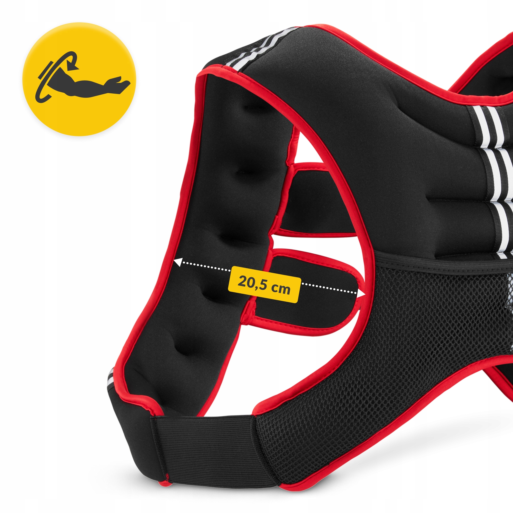 Жилет-обважнювач для тренувань 4FIZJO 5 кг Black/Red (P-5905973402156) — мініатюра 8