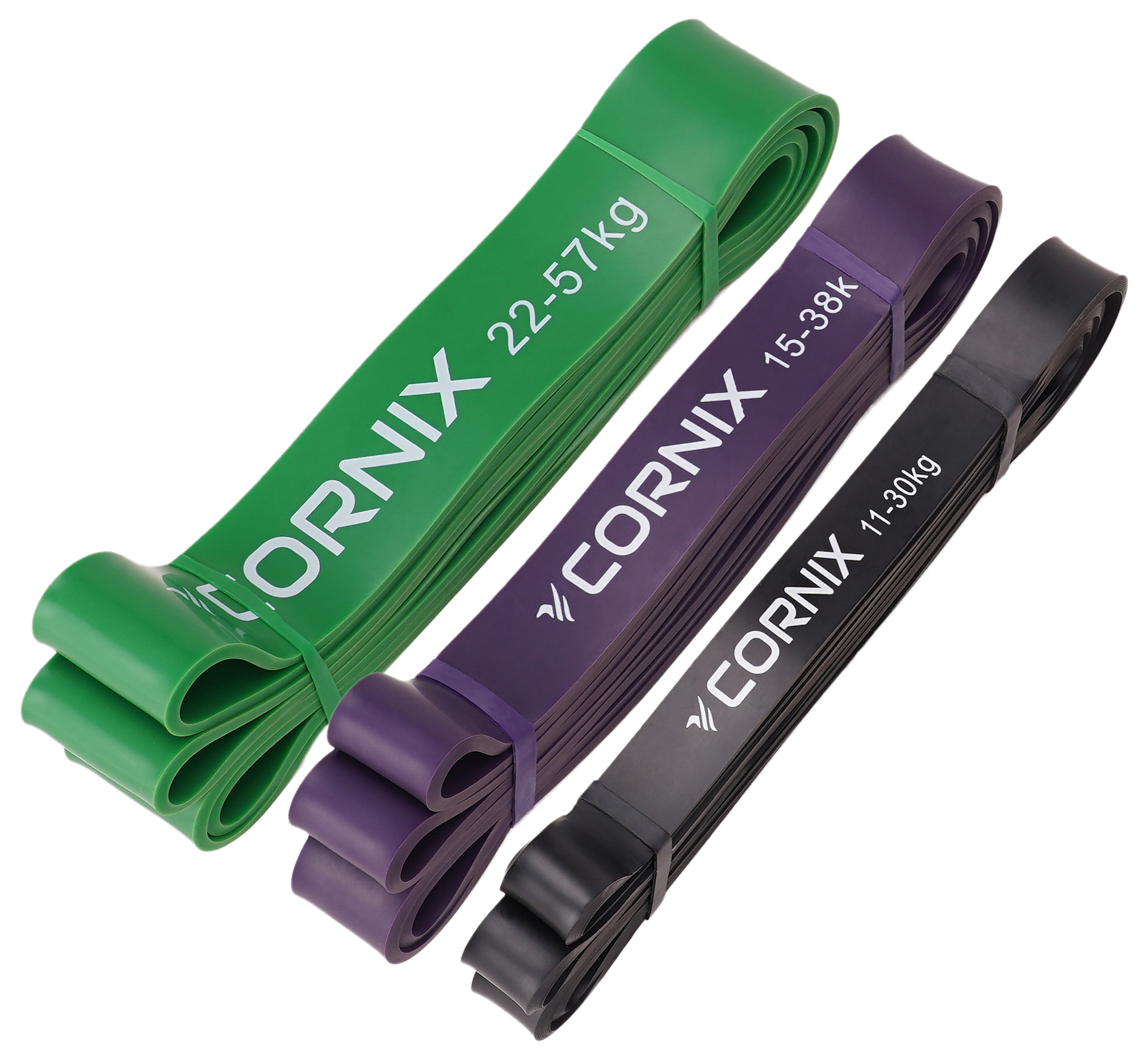 Еспандер-петля Cornix Power Band 11-57 кг (резина для фітнесу та спорту) набір 3 шт XR-0089 — фото 1