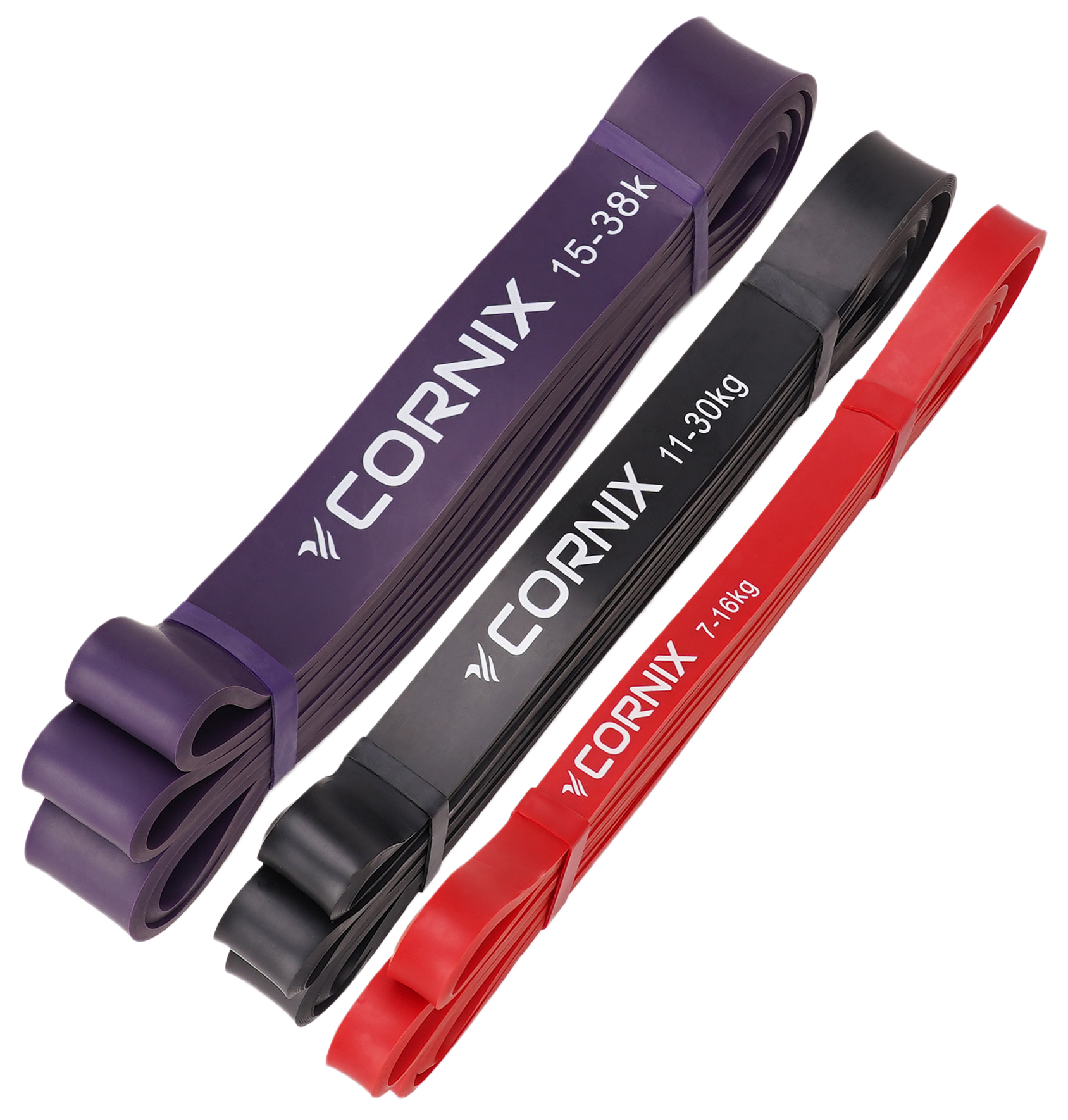 Еспандер-петля Cornix Power Band 7-38 кг (резина для фітнесу та спорту) набір 3 шт XR-0259 — фото 1