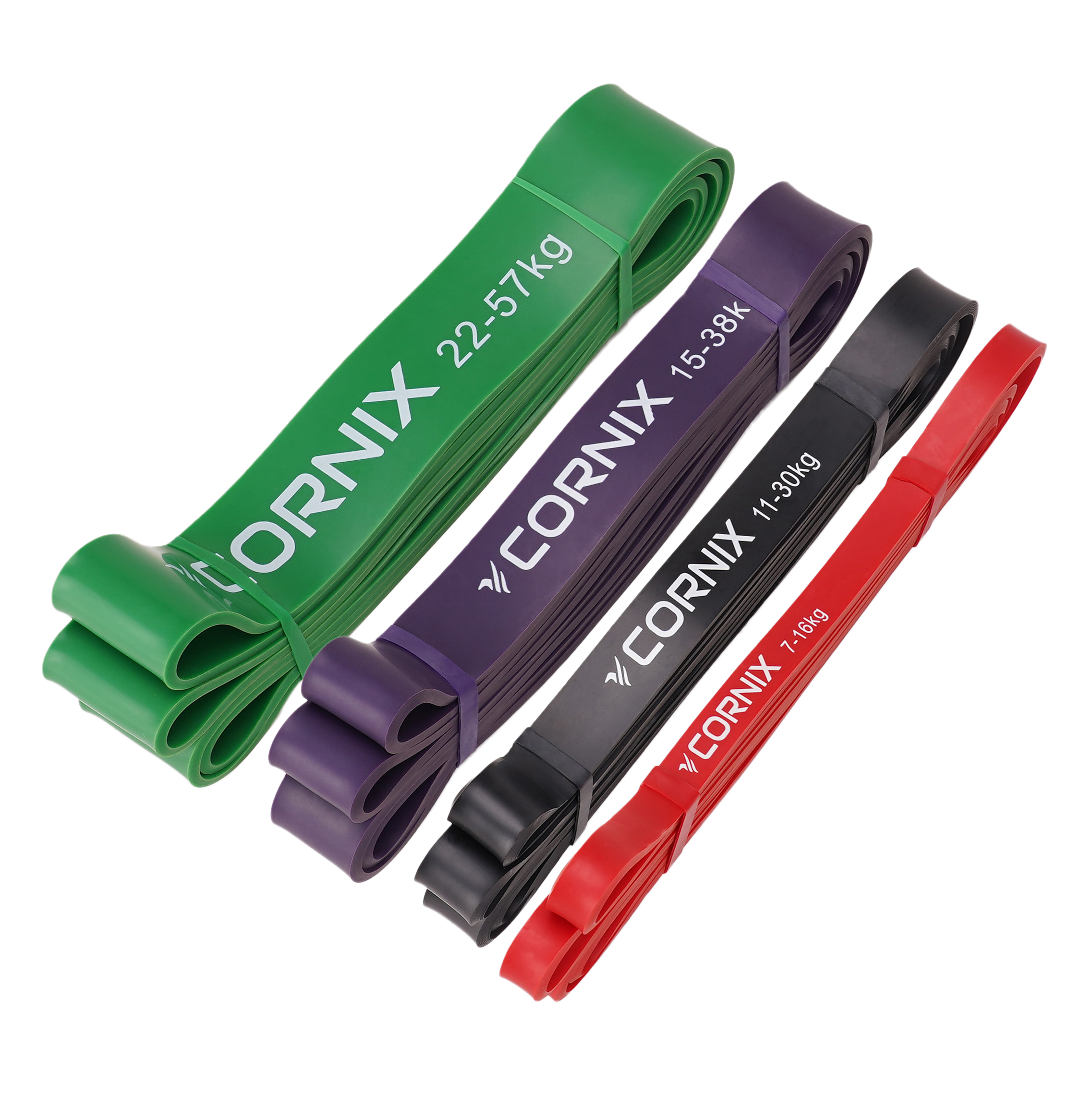Еспандер-петля Cornix Power Band 7-57 кг (резина для фітнесу та спорту) набір 4 шт XR-0088 — фото 1