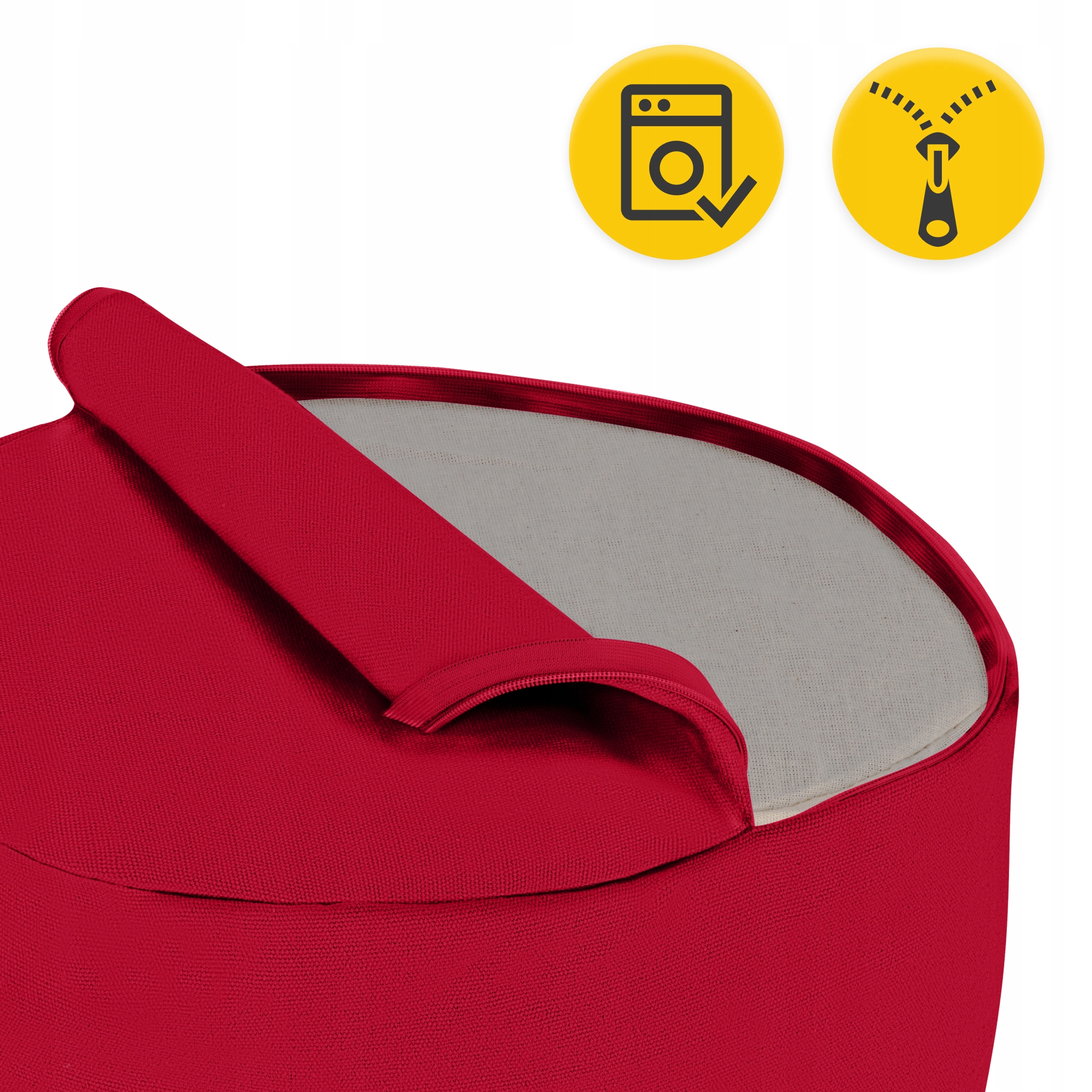Подушка для йоги та медитації 4FIZJO Zafu кругла 32 x 20 см Red (P-5907739315526) — фото 4