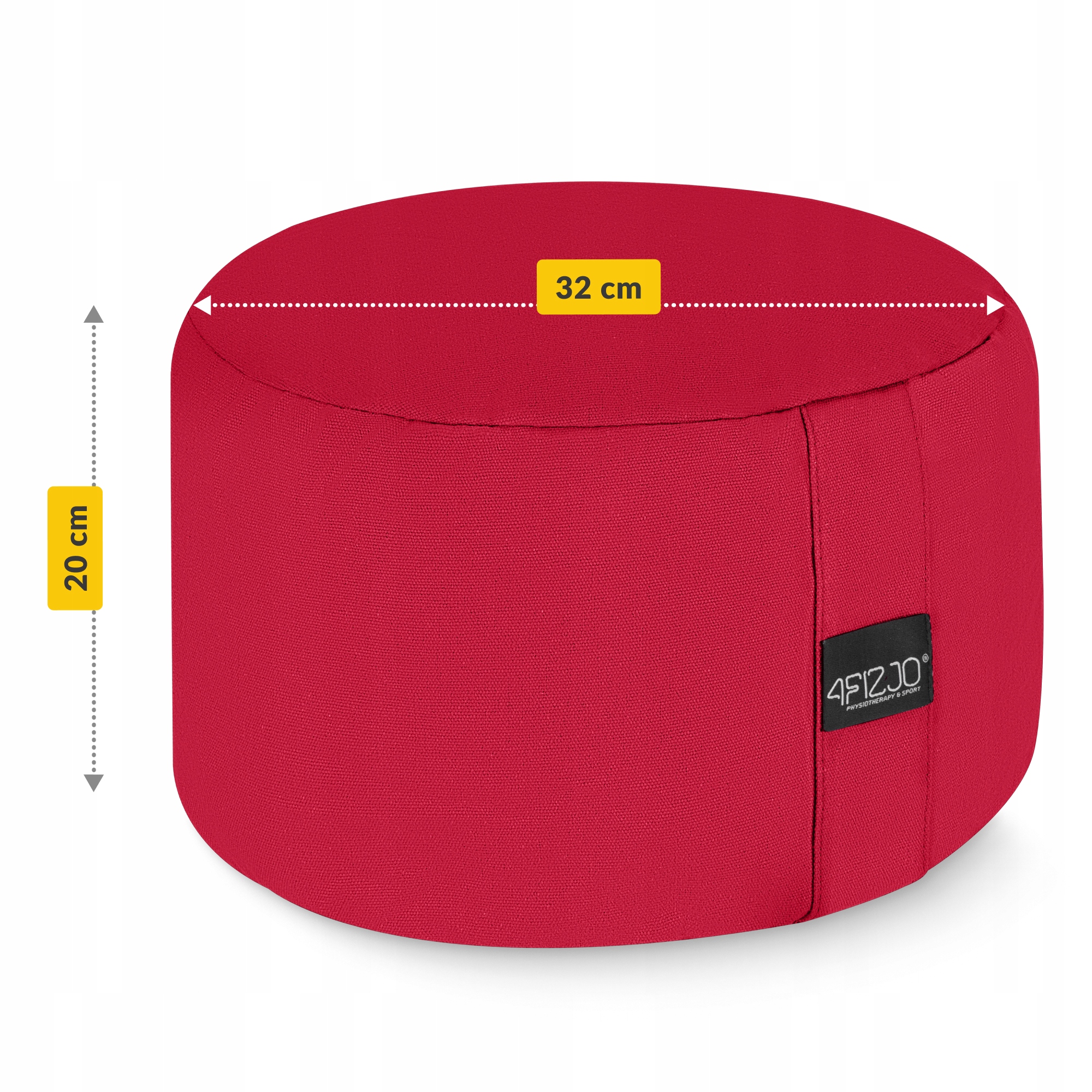 Подушка для йоги та медитації 4FIZJO Zafu кругла 32 x 20 см Red (P-5907739315526) — фото 5